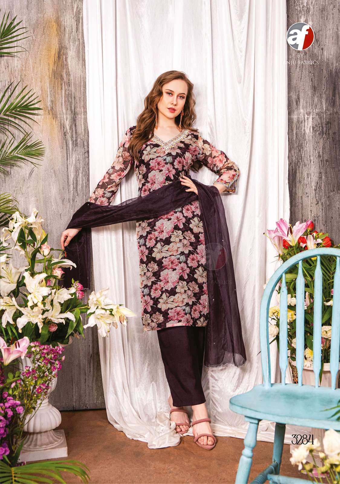 NAZAR VOL 5 KURTI PANY WITH DUPATTA LAUNCHED BY ANJU FABRICS