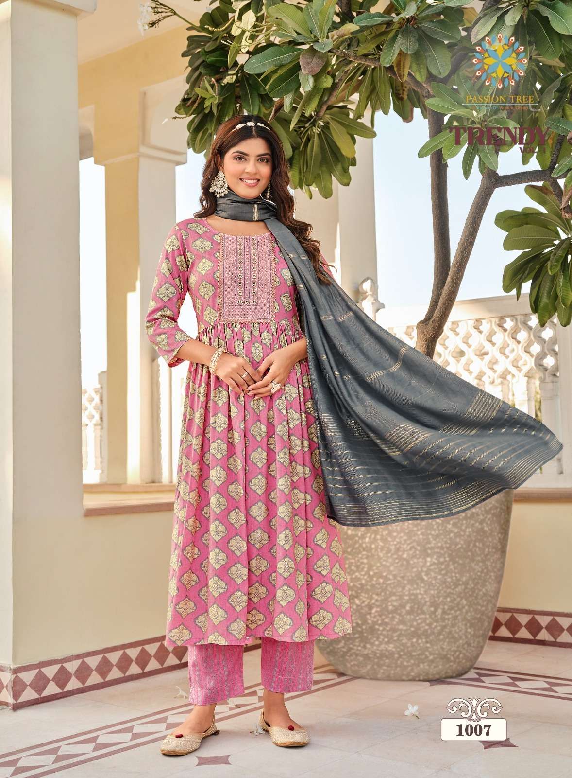 NEW LAUNCH KURTI WITH PANT AND DUPATTA BY PASSION TREE