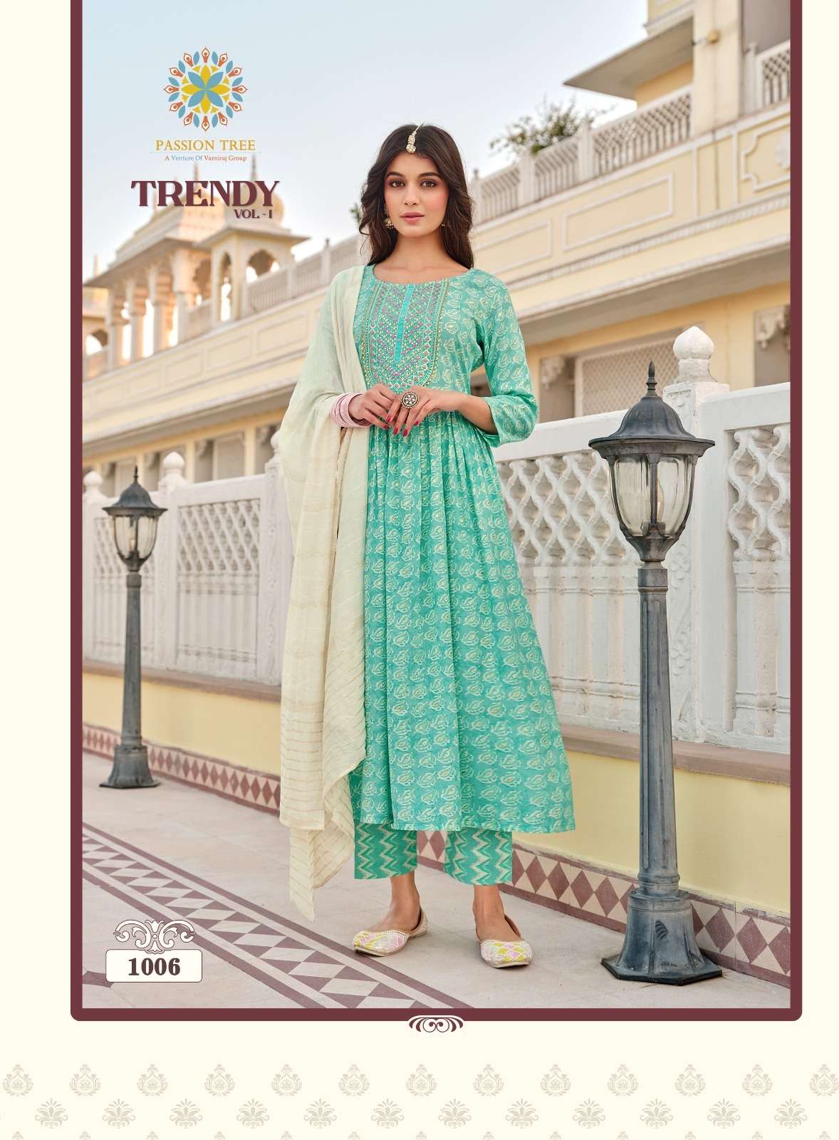 NEW LAUNCH KURTI WITH PANT AND DUPATTA BY PASSION TREE