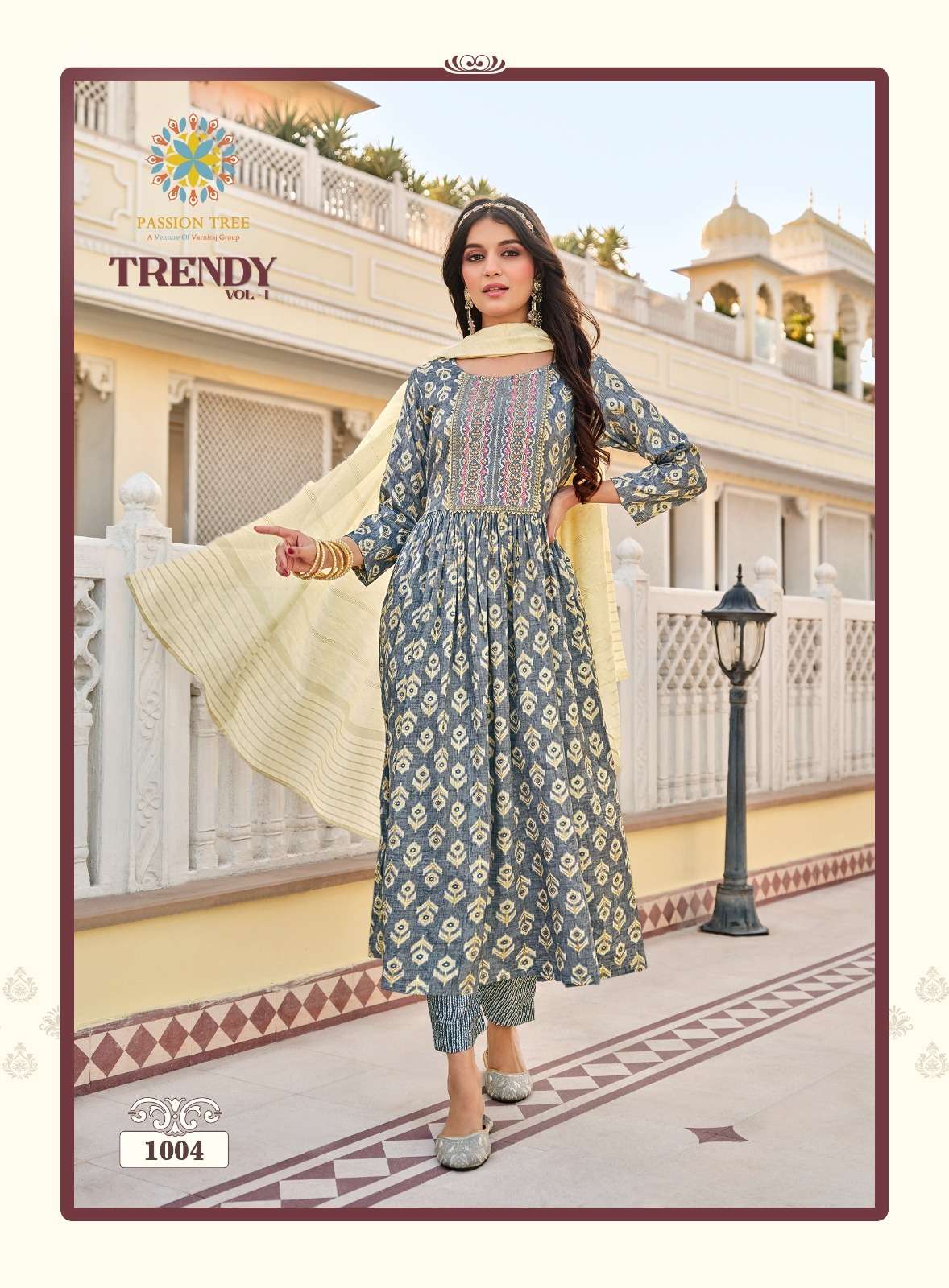 NEW LAUNCH KURTI WITH PANT AND DUPATTA BY PASSION TREE