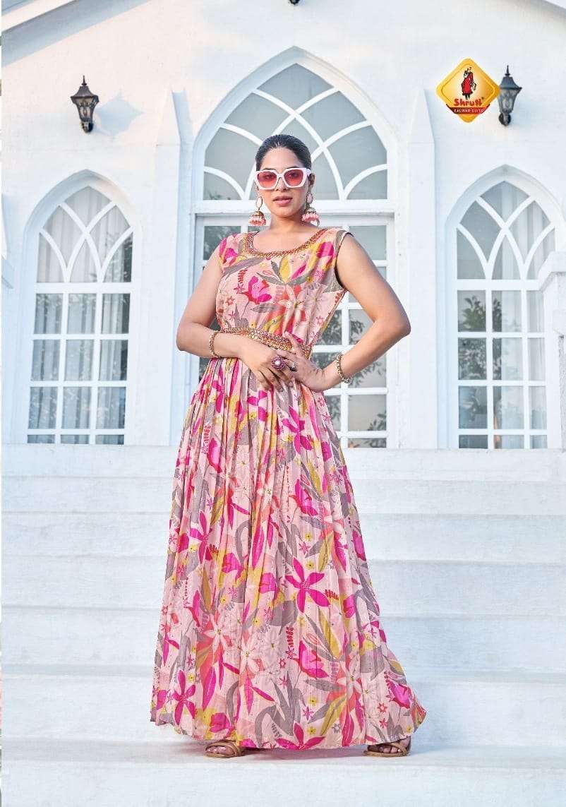 NEW LAUNCH LONG GOWN MANCHALI CATLOUG BY SHRUTI.  DESIGN NAME AAKANSHA 