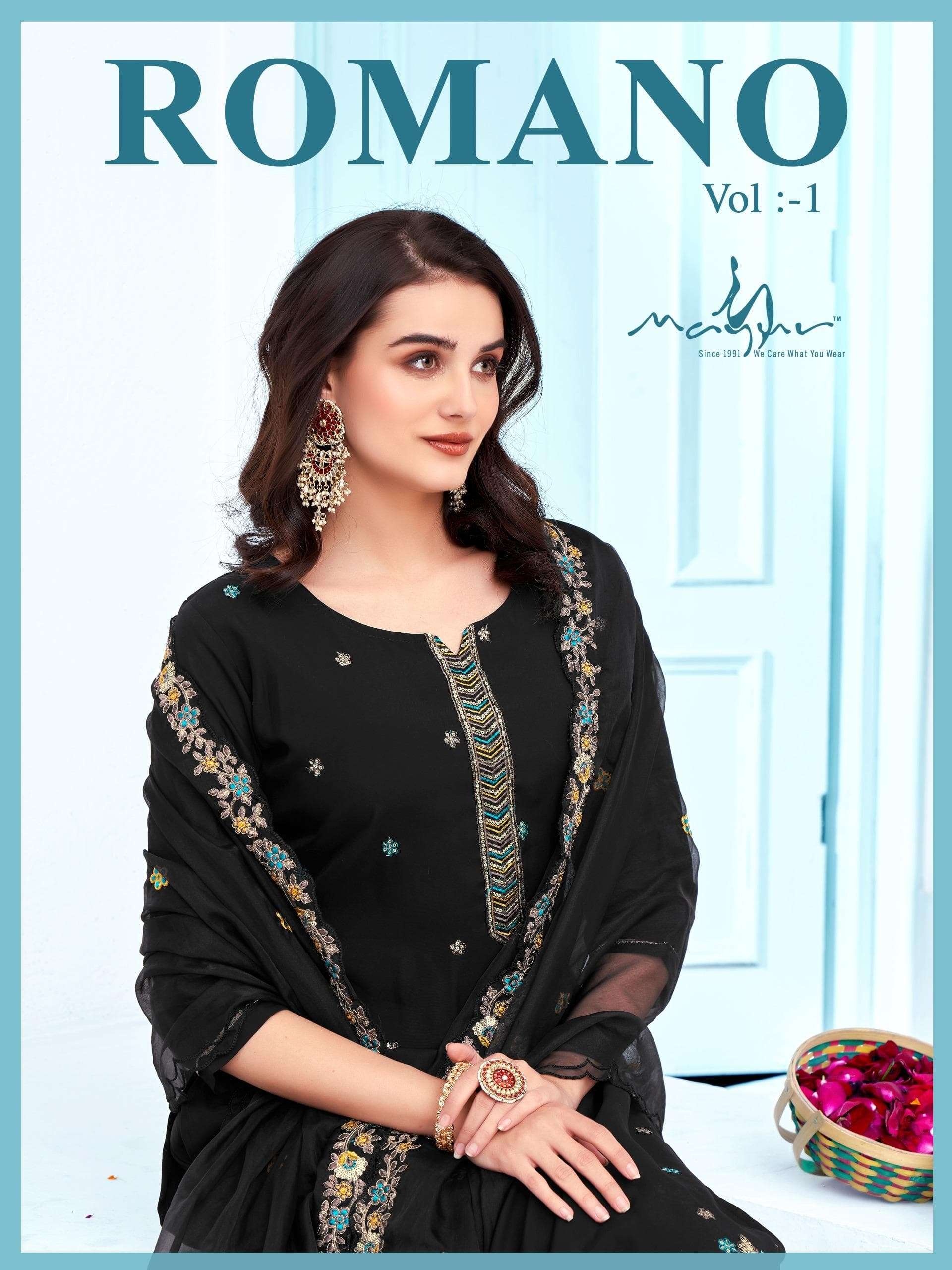 NEW LAUNCHED KURTI WITH PANT AND DUPATTA BY ROMANO