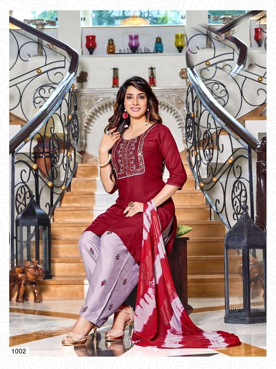 PAAVI LAUNCH NEW CATALOUGE PANKH VOL-3 DESIGN NO.1002
