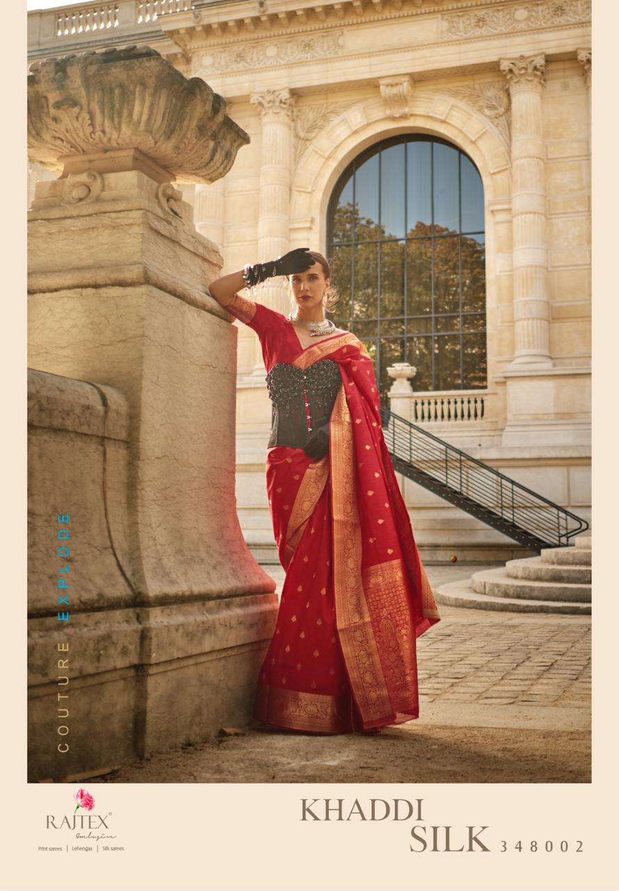 RAJ TEX PRESENT NEW CATLOUG KHADDI SILK DESIGN NO. 348002