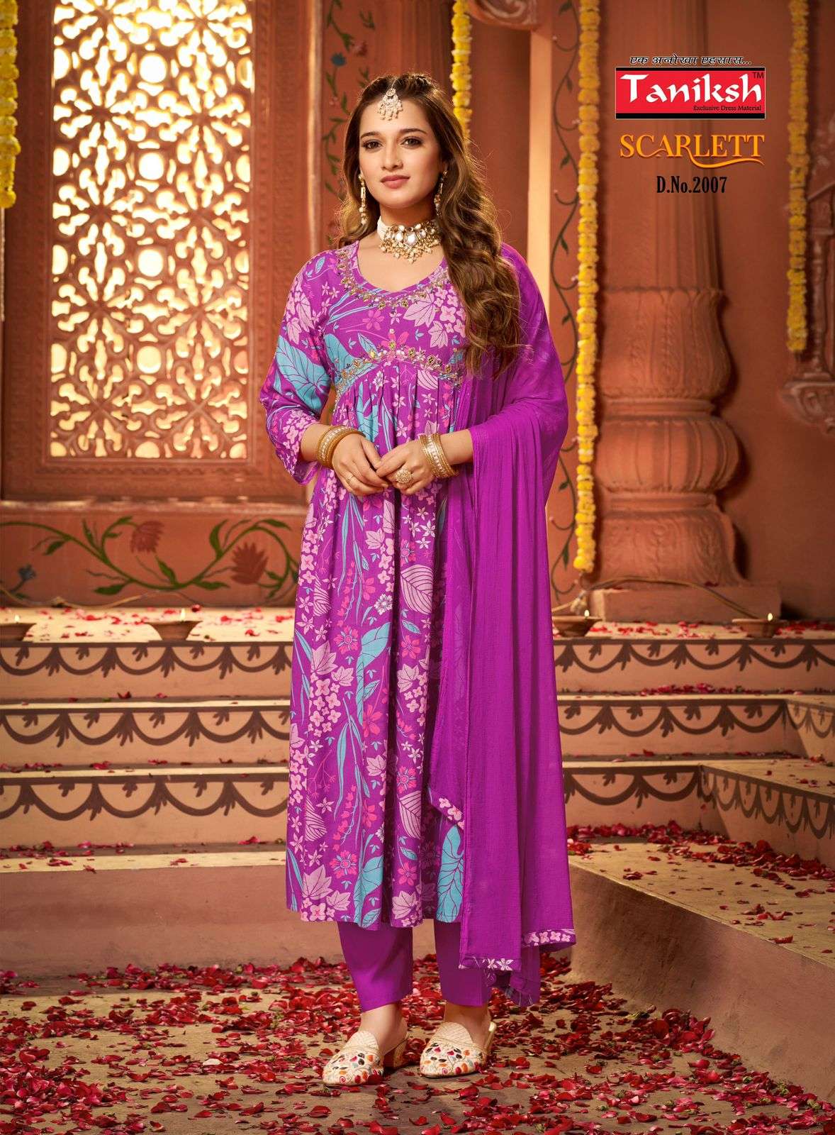 TANIKSH BRAND LAUNCH NEW CATLOUG SCARLETT VOL-2 DESIGN NO. 2007