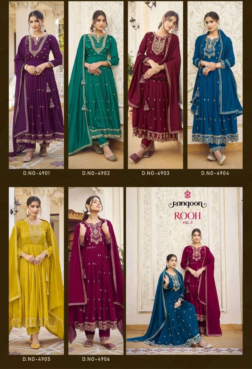 TOP-BOTTOM & DUPATTA ROOH VOL-03 CATALOUGE BY RANGOON