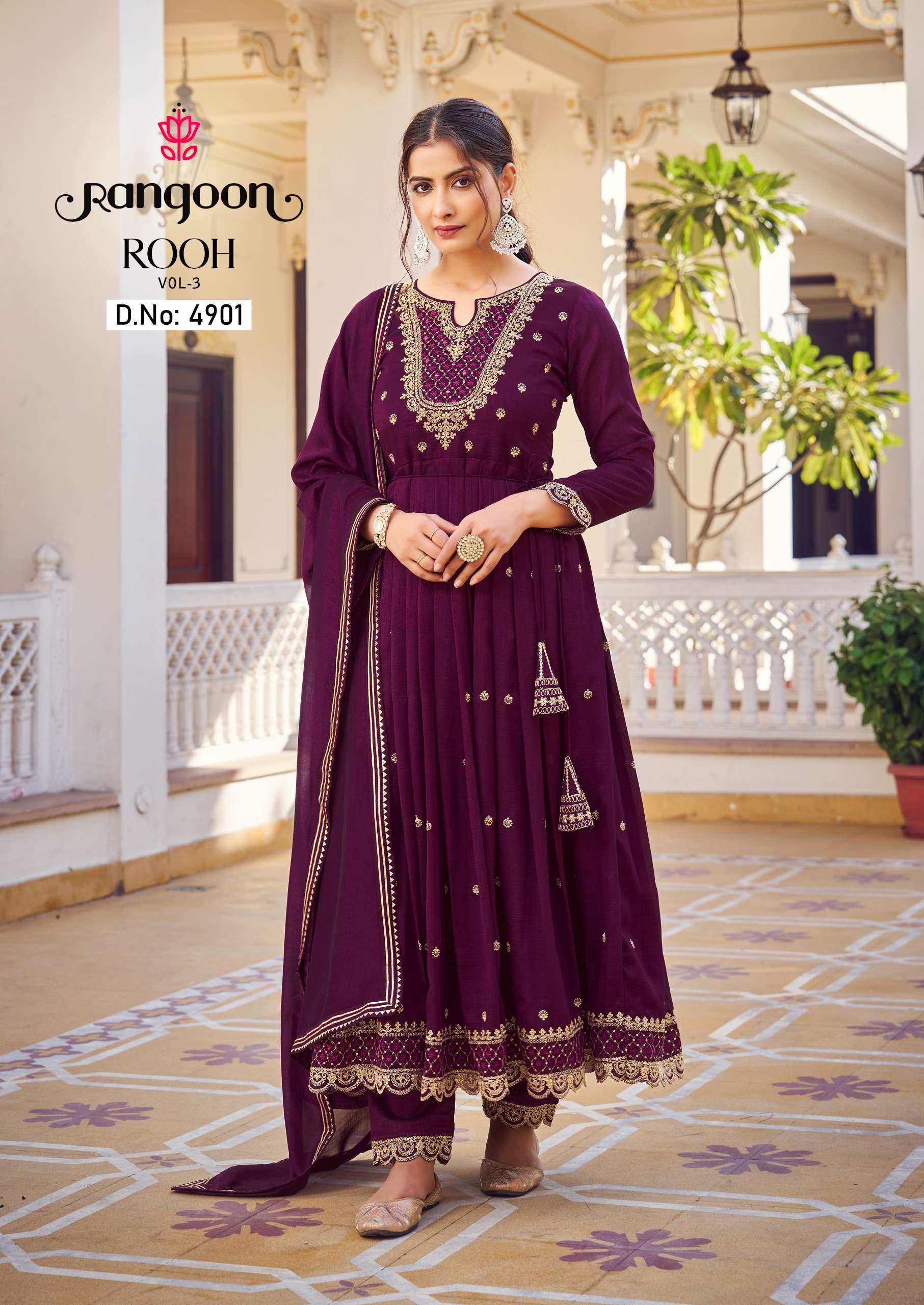 TOP-BOTTOM & DUPATTA ROOH VOL-03 CATALOUGE BY RANGOON