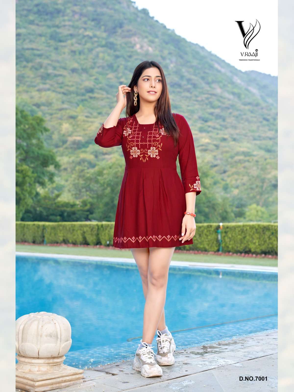 V. Raaji Launched New Long Top  Catalogue WHOLESALER