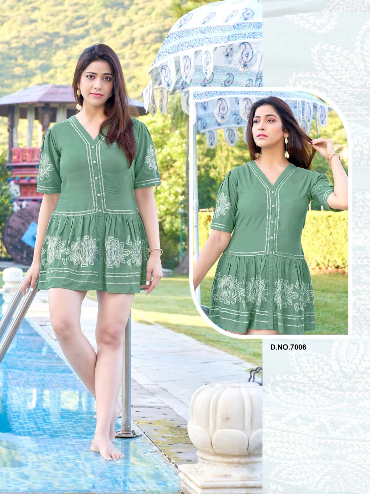 V. Raaji Launched New Long Top  Catalogue WHOLESALER
