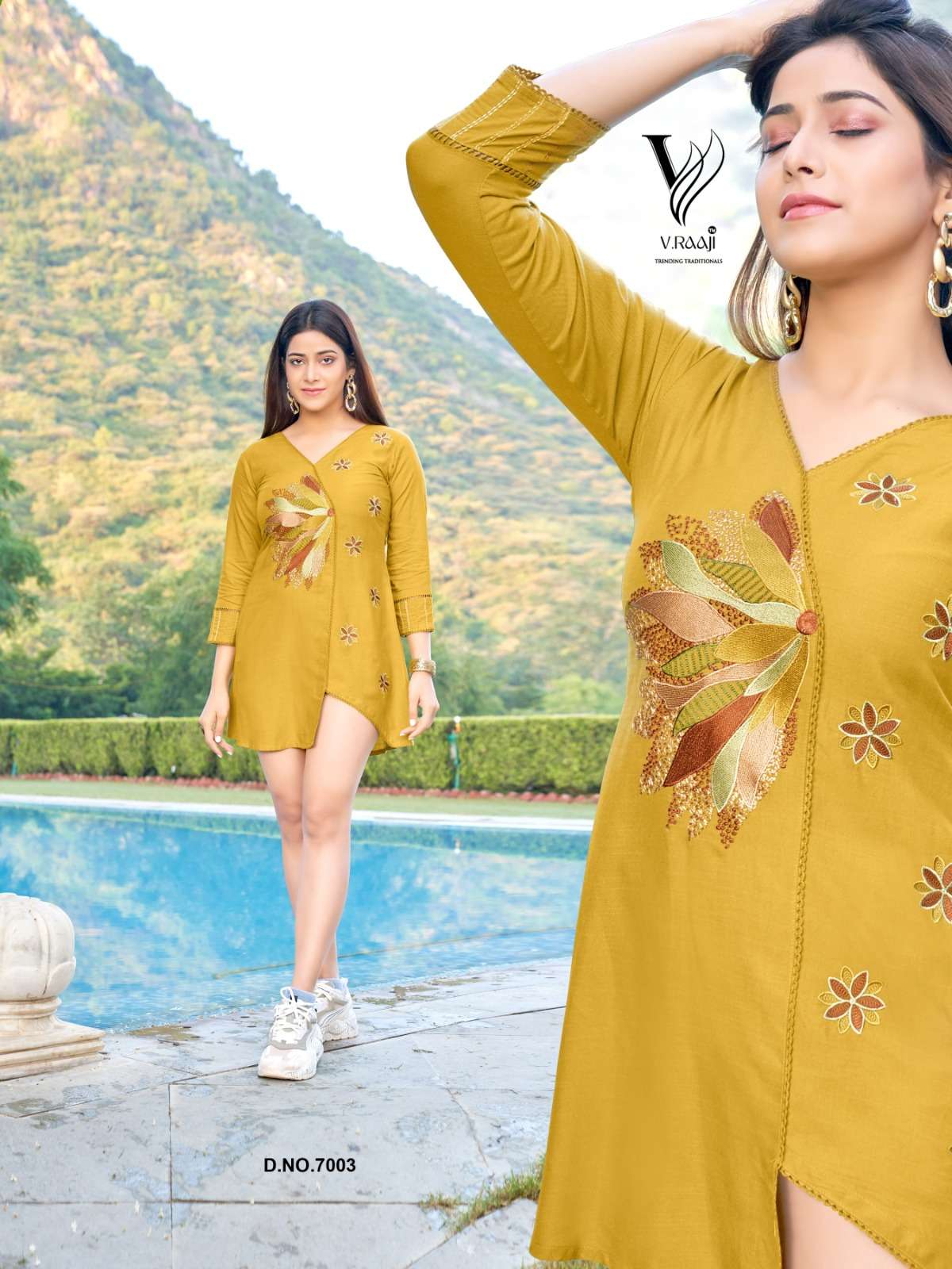 V. Raaji Launched New Long Top  Catalogue WHOLESALER