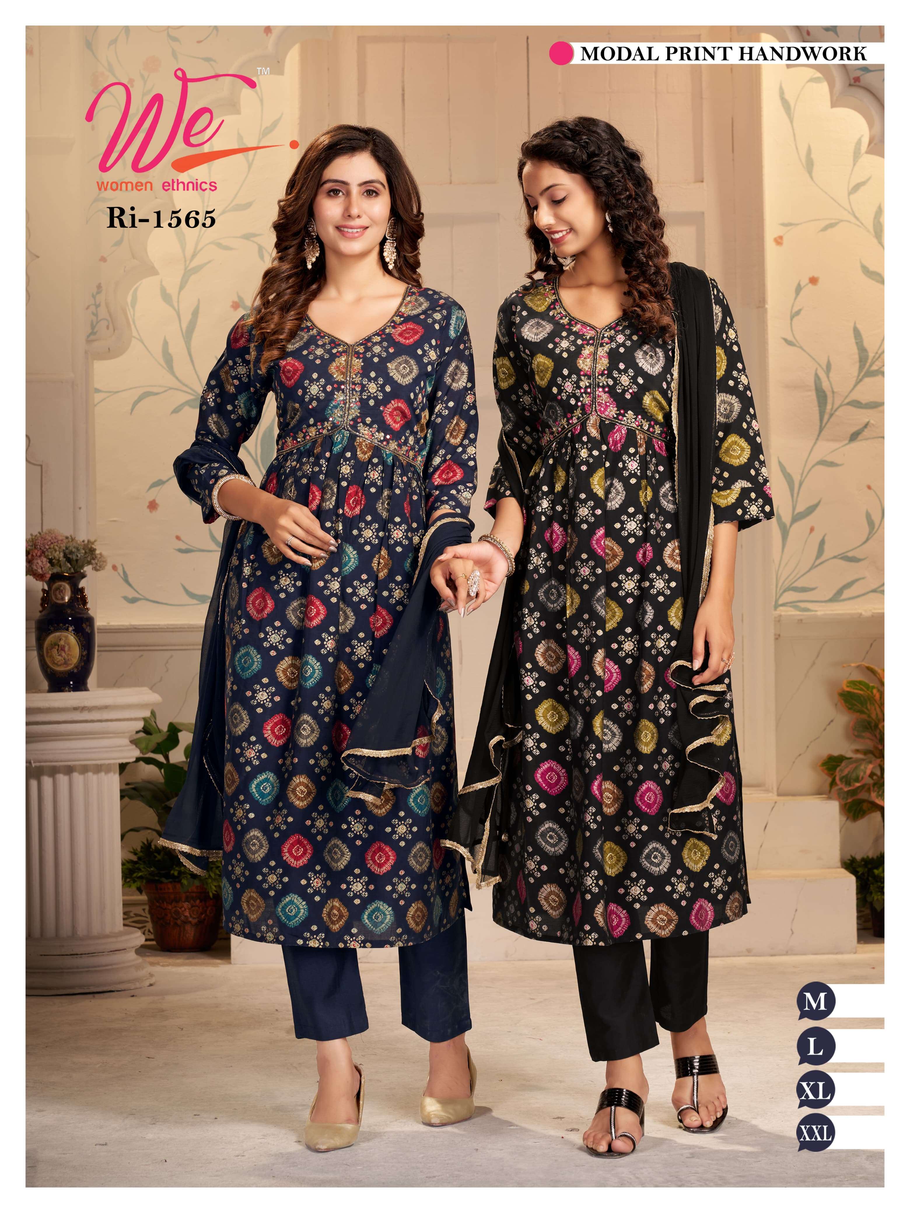 WE WOMEN ETHNICS LAUNCH NEW KURTI,PANT&DUPATTA CATALOUGE D NO. 1559 TO 1575
