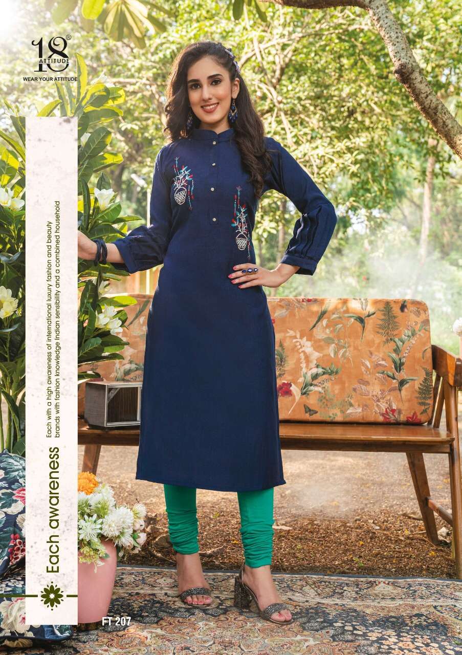 18ATTITUDE PRESENTS NEW CATALOUGE FOREVER KURTI VOL-2 DESIGN NO-207