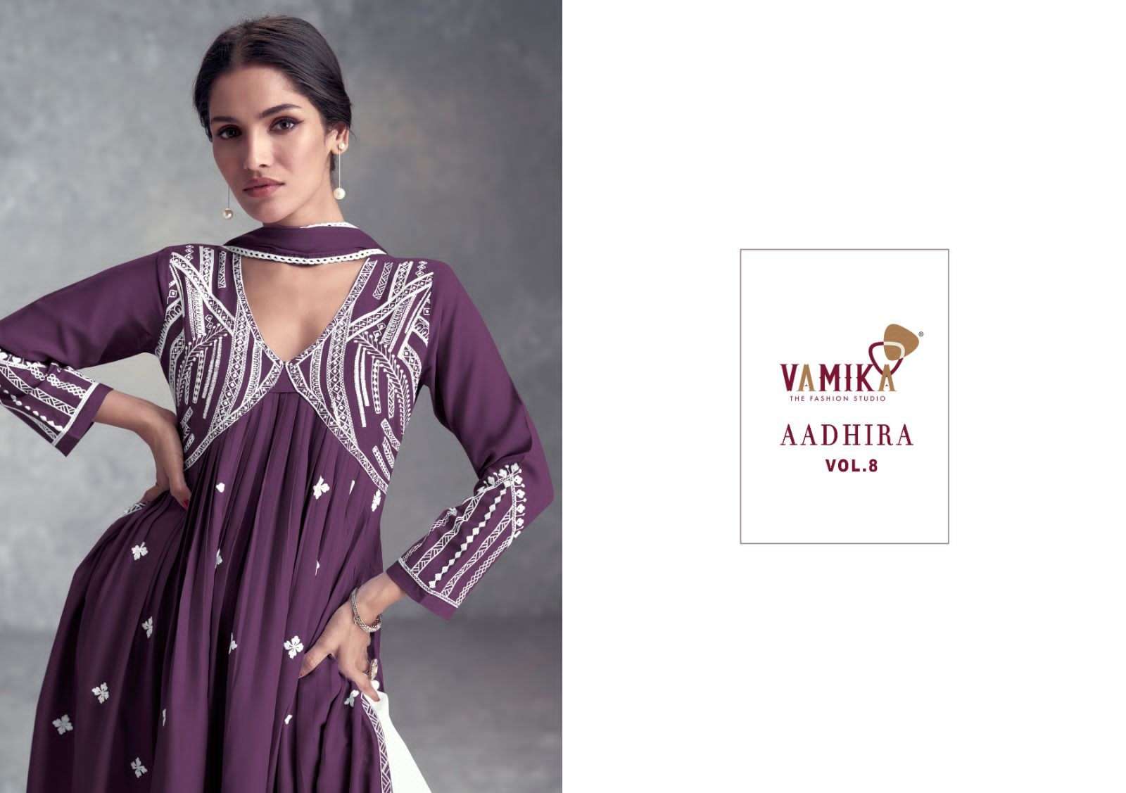 AADHIRA VOL-8 CATALOUGE TOP-BOTTOM-DUPATTA BY VAMIKA