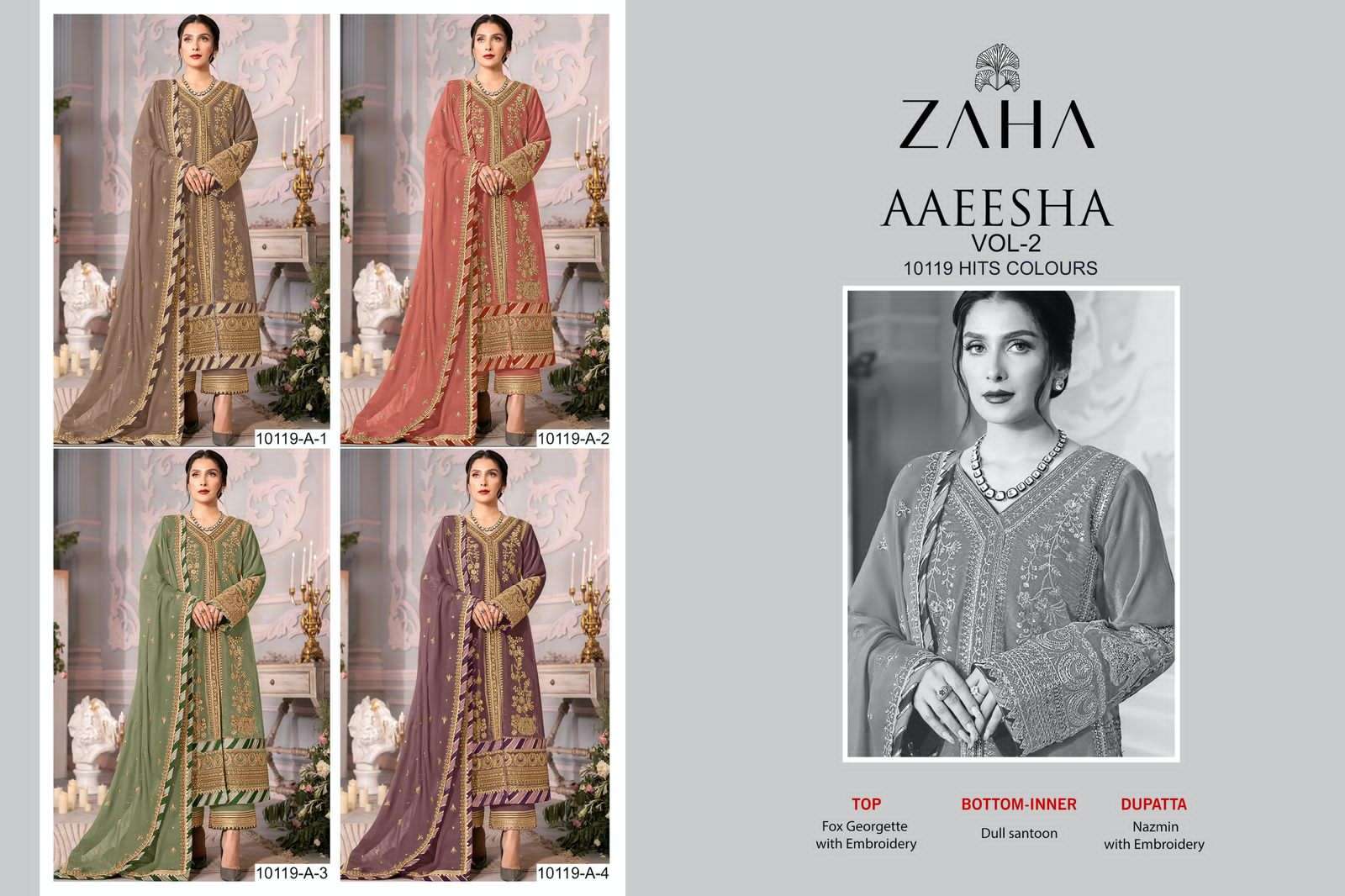 AAEESHA-VOL-1 CATALOUGE 3PCS CONCEPT BY ZAHA 