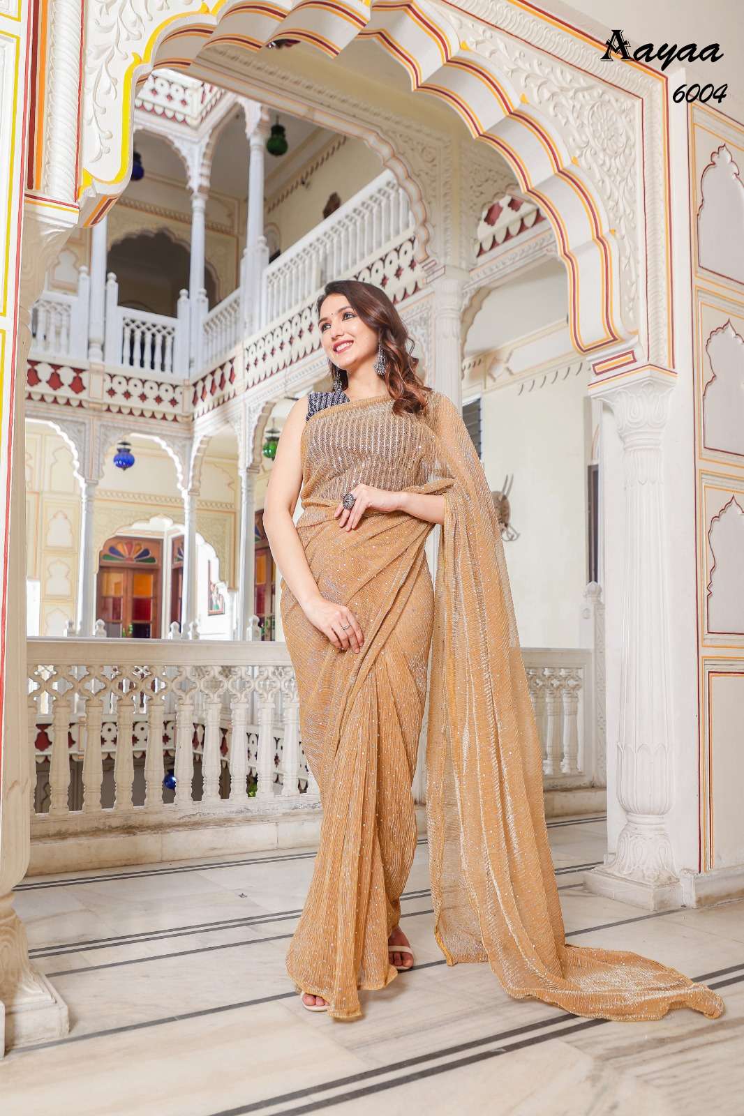 AARADHNA VOL-6 SAREE WEAR BY AAYAA DESIGN NO. 6004
