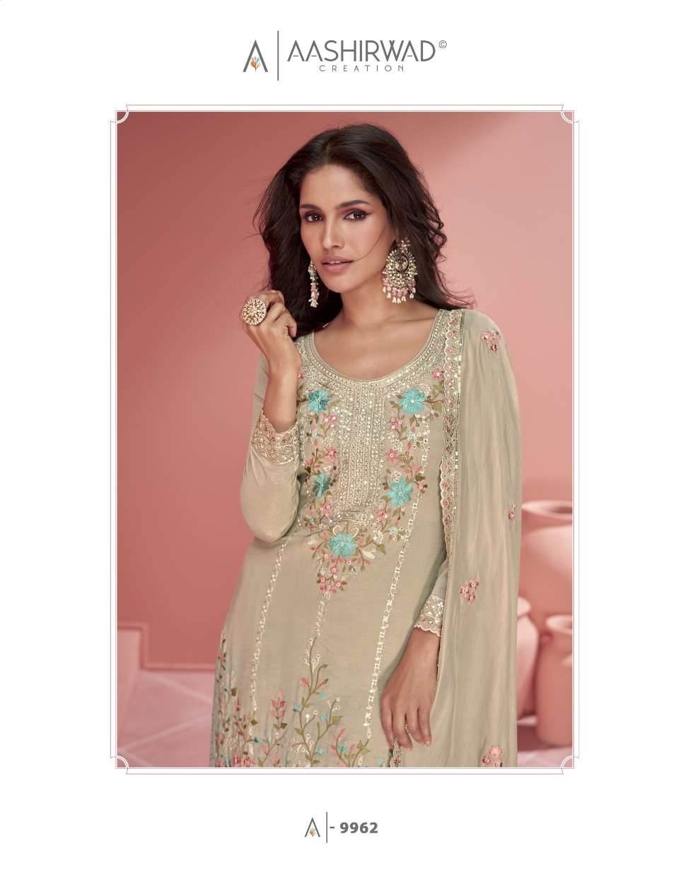 AASHIRWAD CREATION PRESENTS NEW CATALOUGE MEHROON