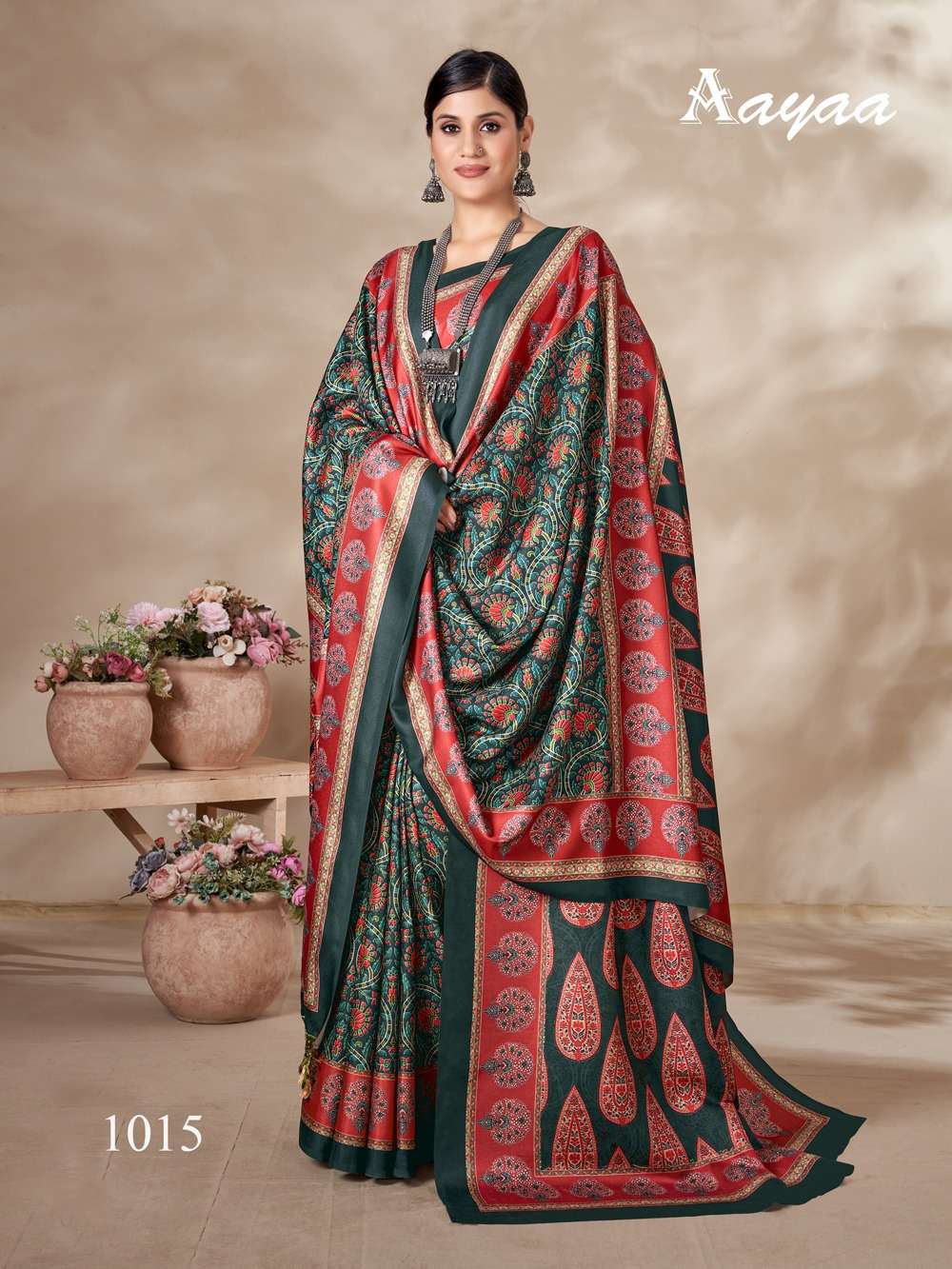 AAYAA LAUNCH NEW CATALOUGE PASHMINA VOL-2 D.NO-1015