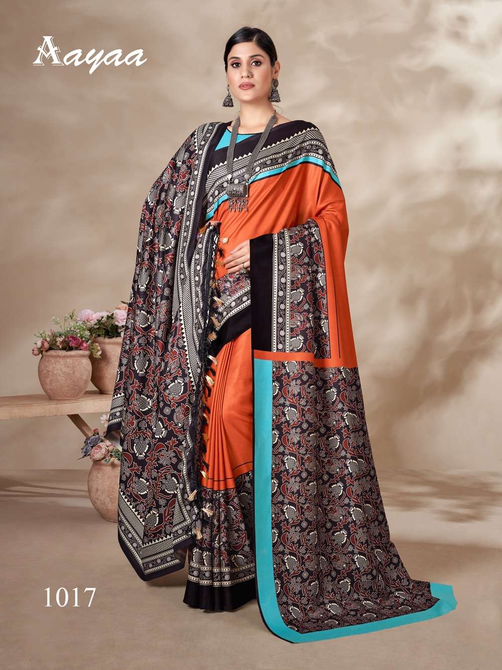 AAYAA LAUNCH NEW CATALOUGE PASHMINA VOL-2 D.NO-1017