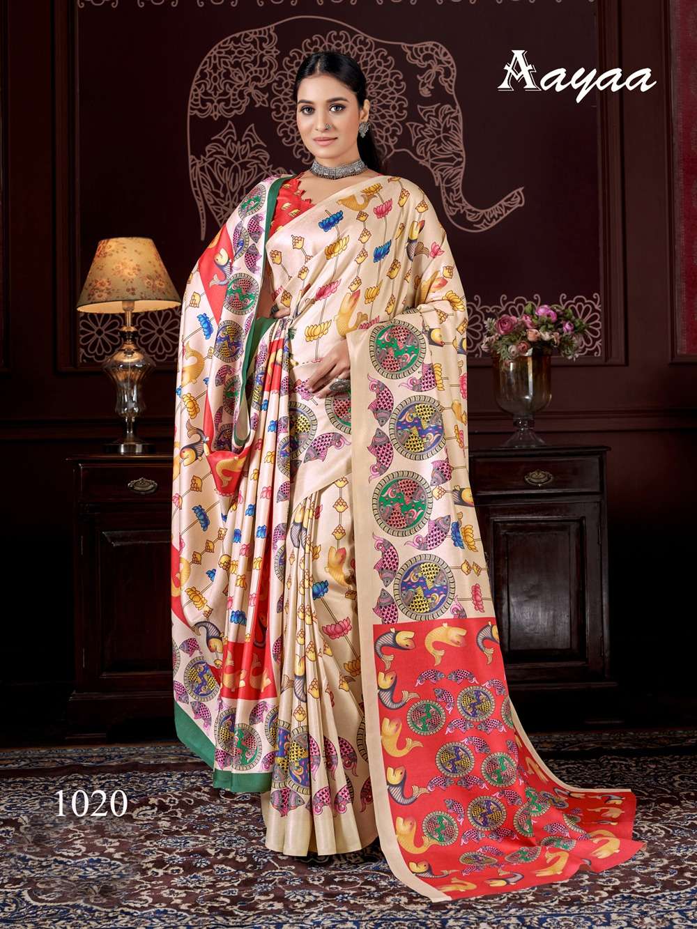 AAYAA LAUNCH NEW CATALOUGE PASHMINA VOL-3 D.NO-1021