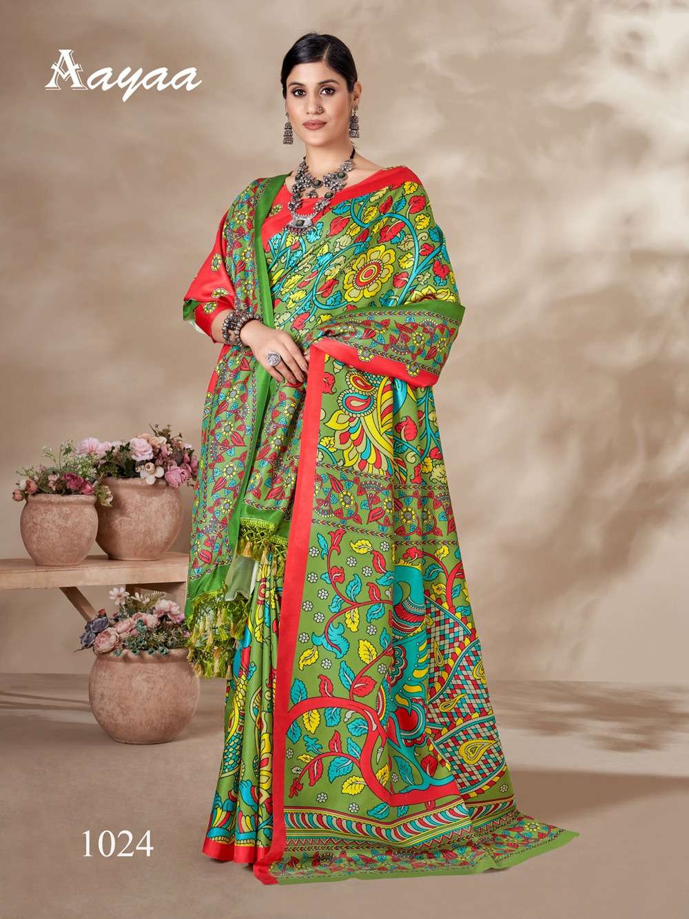 AAYAA LAUNCH NEW CATALOUGE PASHMINA VOL-3 D.NO-1024