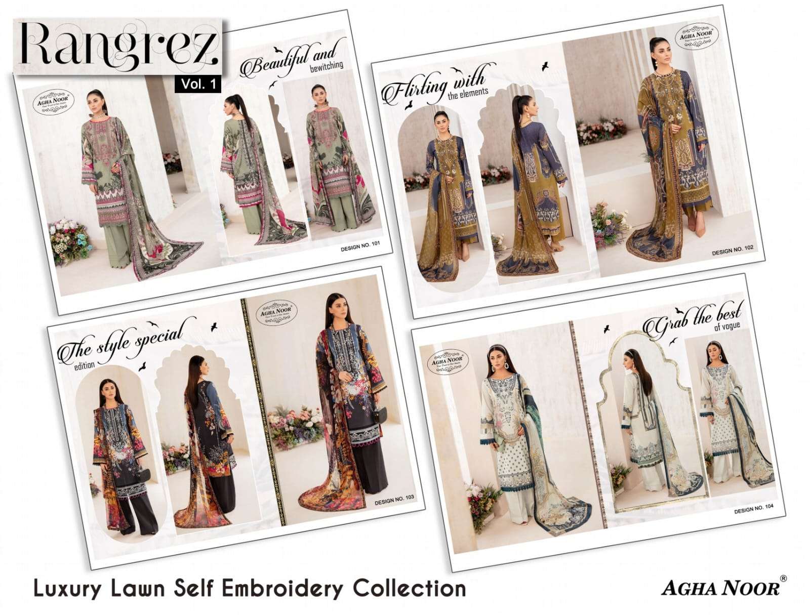 AGHA NOOR PRESENTS NEW CATALOUGE RANGREZ VOL.1