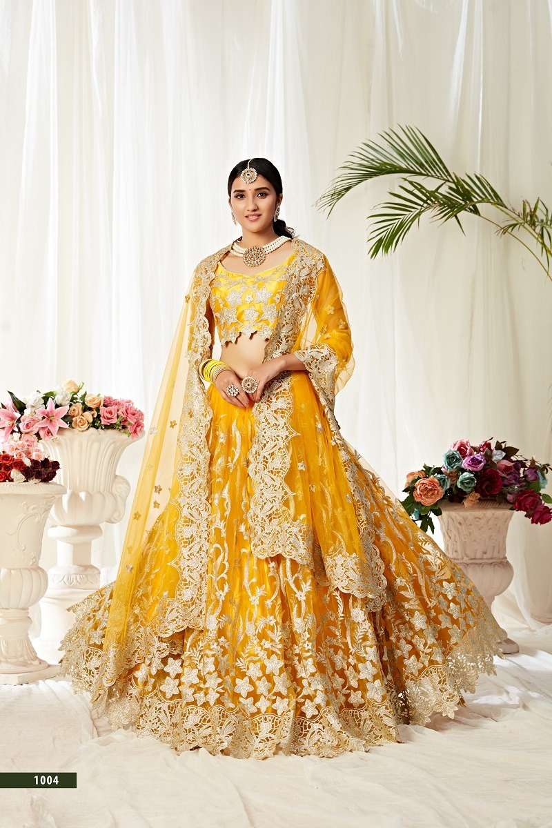 AGNILEKHA–1004 YELLOW COLOUR CATALOUGE BY TEXOFAB 