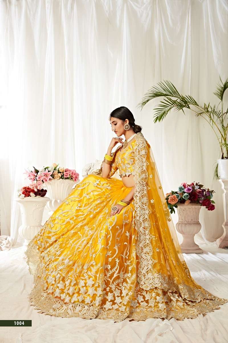 AGNILEKHA–1004 YELLOW COLOUR CATALOUGE BY TEXOFAB 