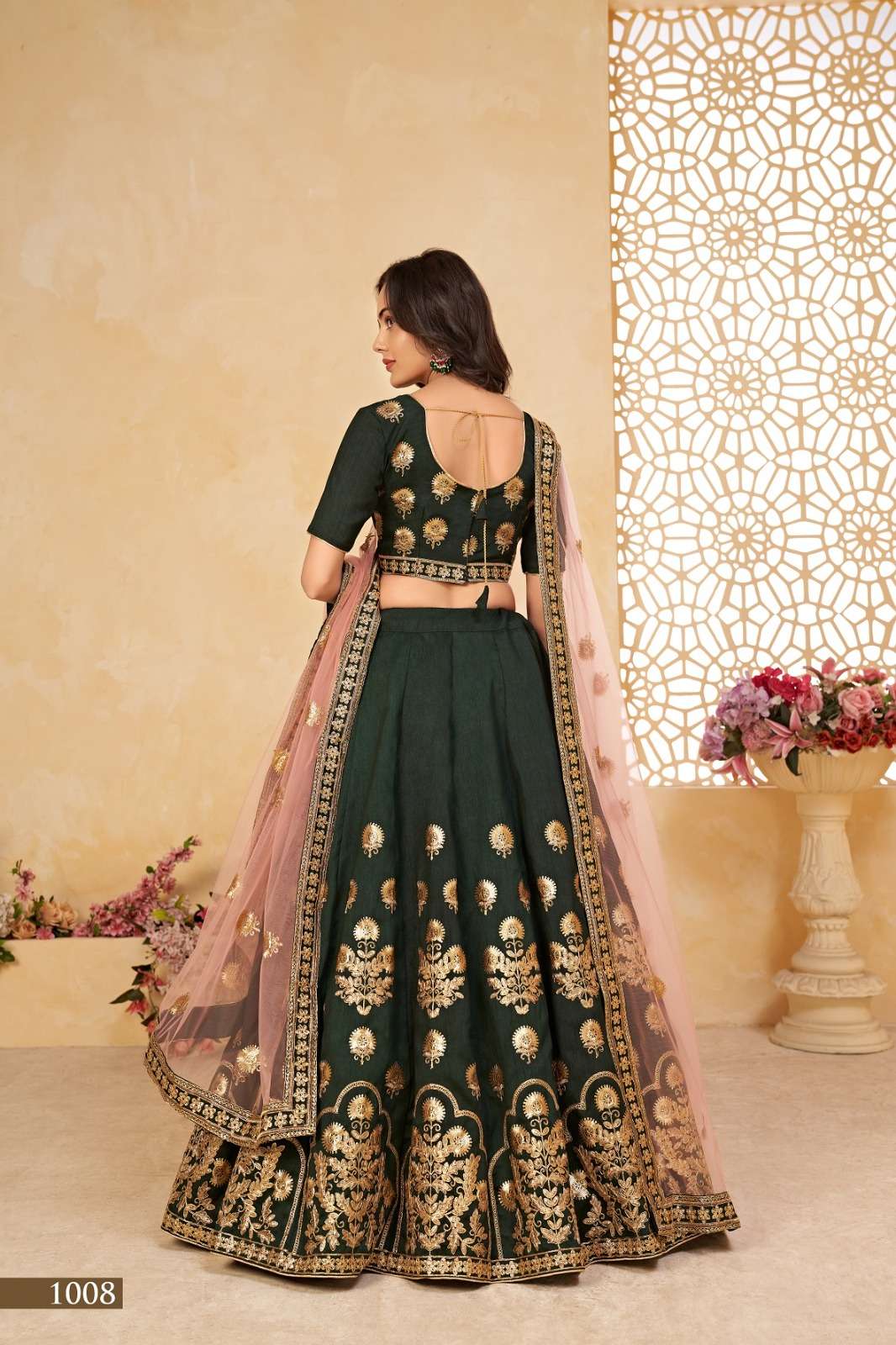 AGNILEKHA  VOL-2 CATALOUGE DARK GREEN COLOUR BY TEXOFAB 