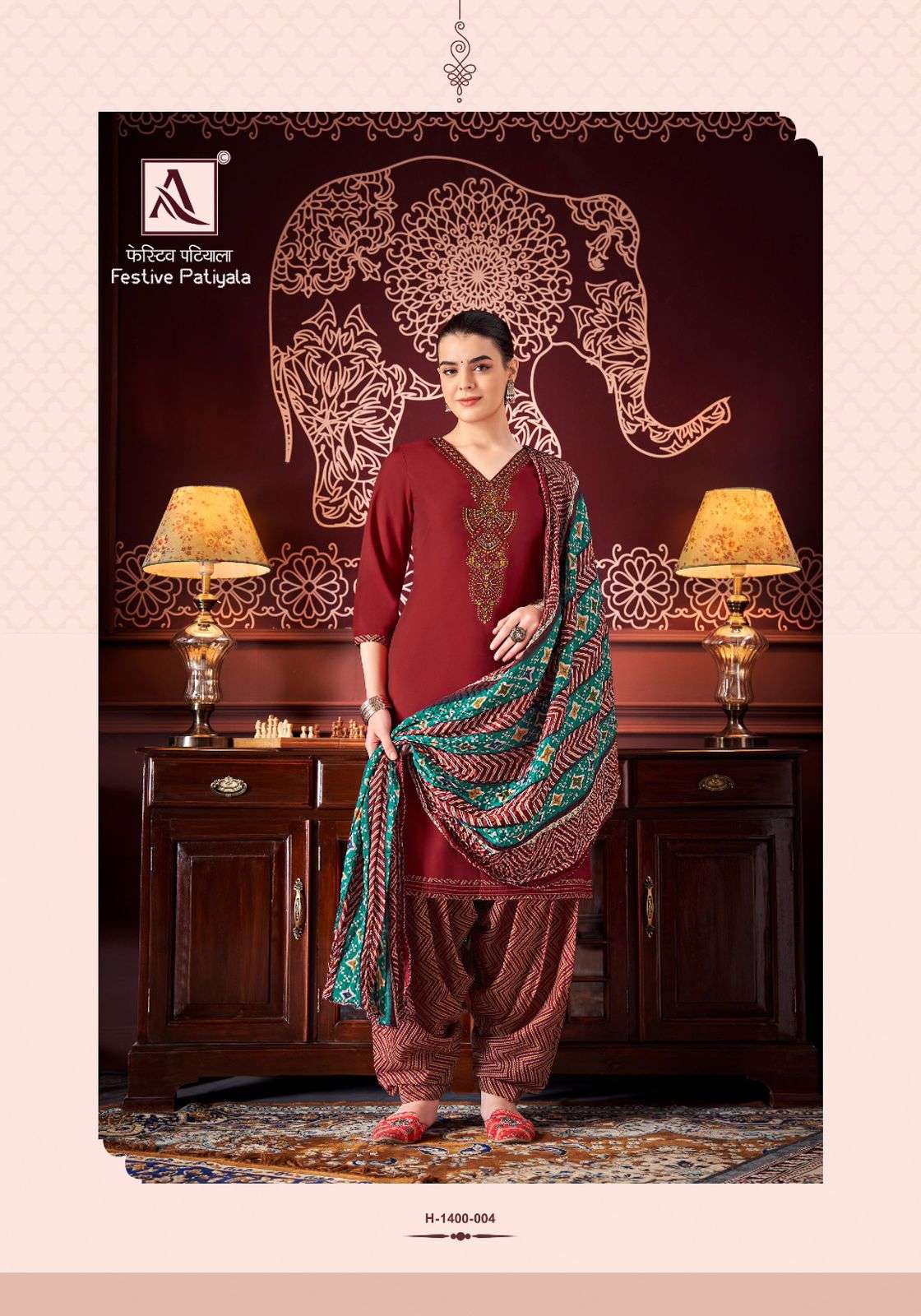 ALOK SUIT LAUNCH NEW CATALOUGE FESTIVE PATIYALA 