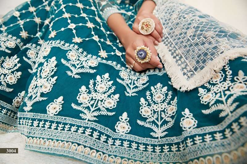 AMRITA  VOL - 1 CATALOUGE TEAL GREEN COLOUR BY LUCACCI DESIGNER 