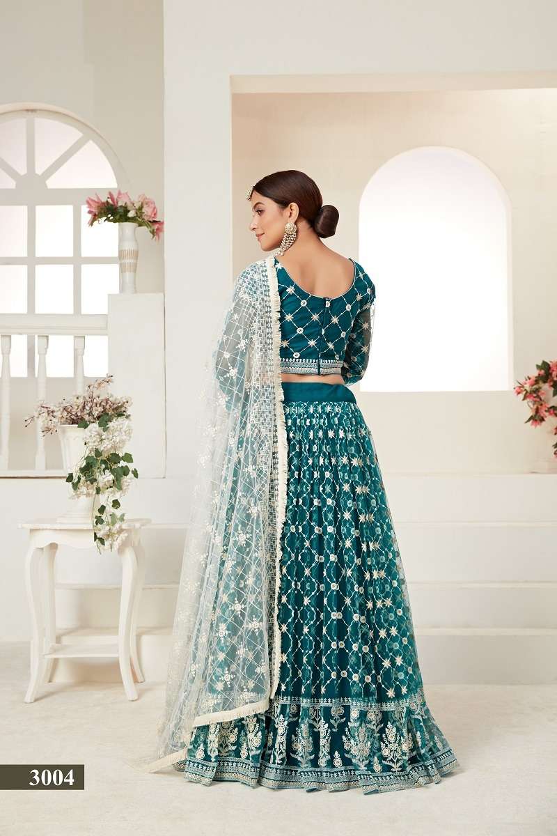 AMRITA  VOL - 1 CATALOUGE TEAL GREEN COLOUR BY LUCACCI DESIGNER 