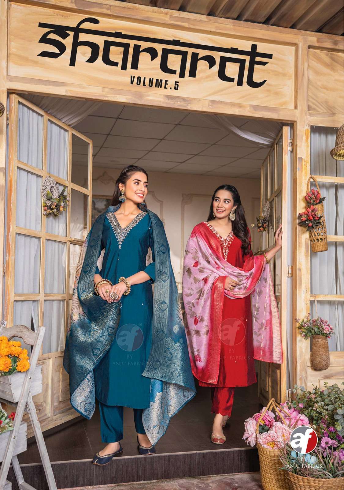 ANJU FABRIC LAUNCH NEW CATALOUGE SHARARAT VOL-5