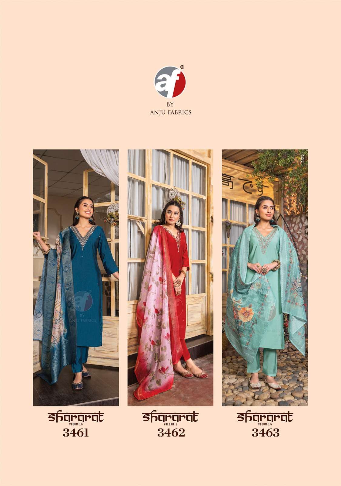ANJU FABRIC LAUNCH NEW CATALOUGE SHARARAT VOL-5