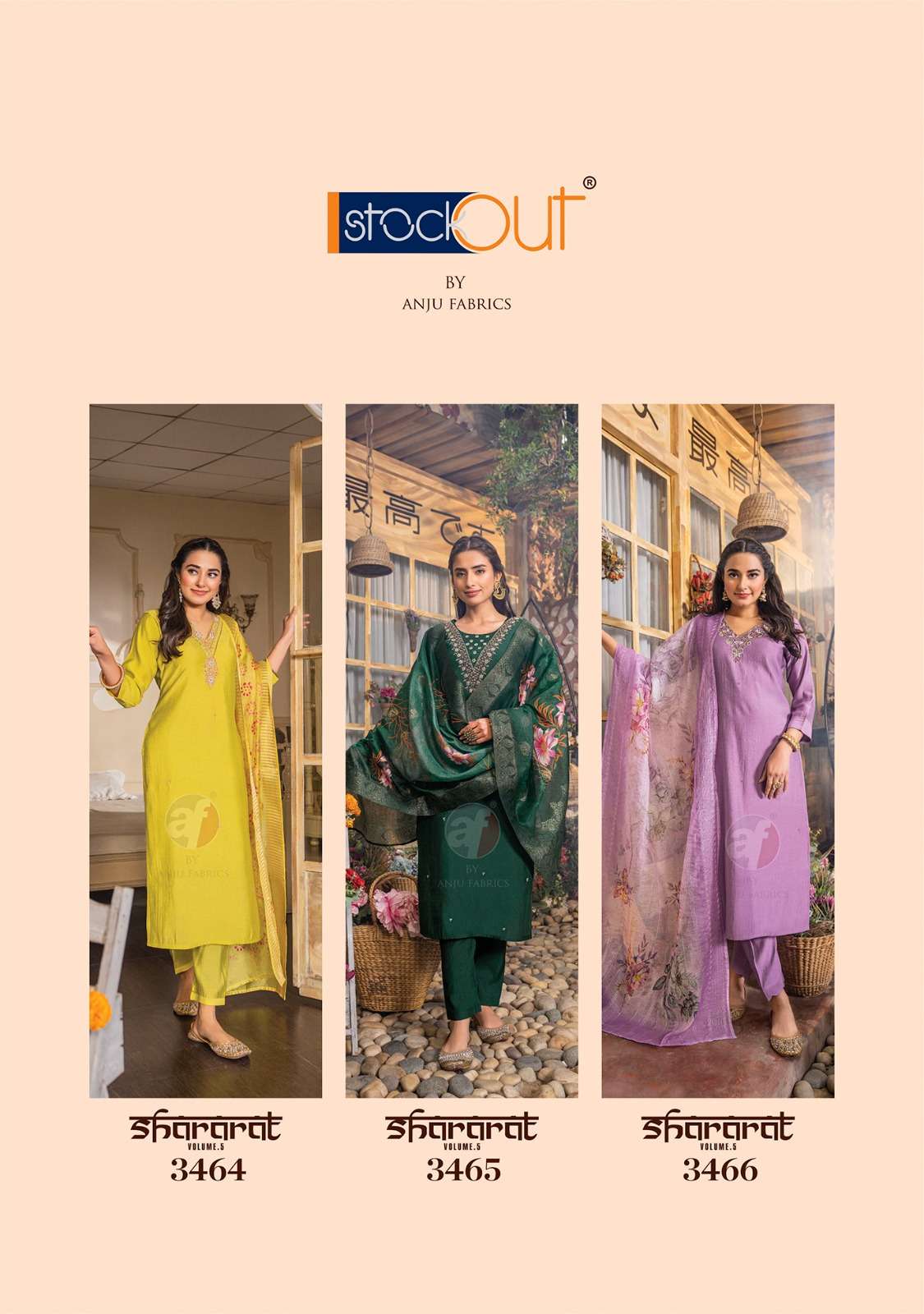ANJU FABRIC LAUNCH NEW CATALOUGE SHARARAT VOL-5