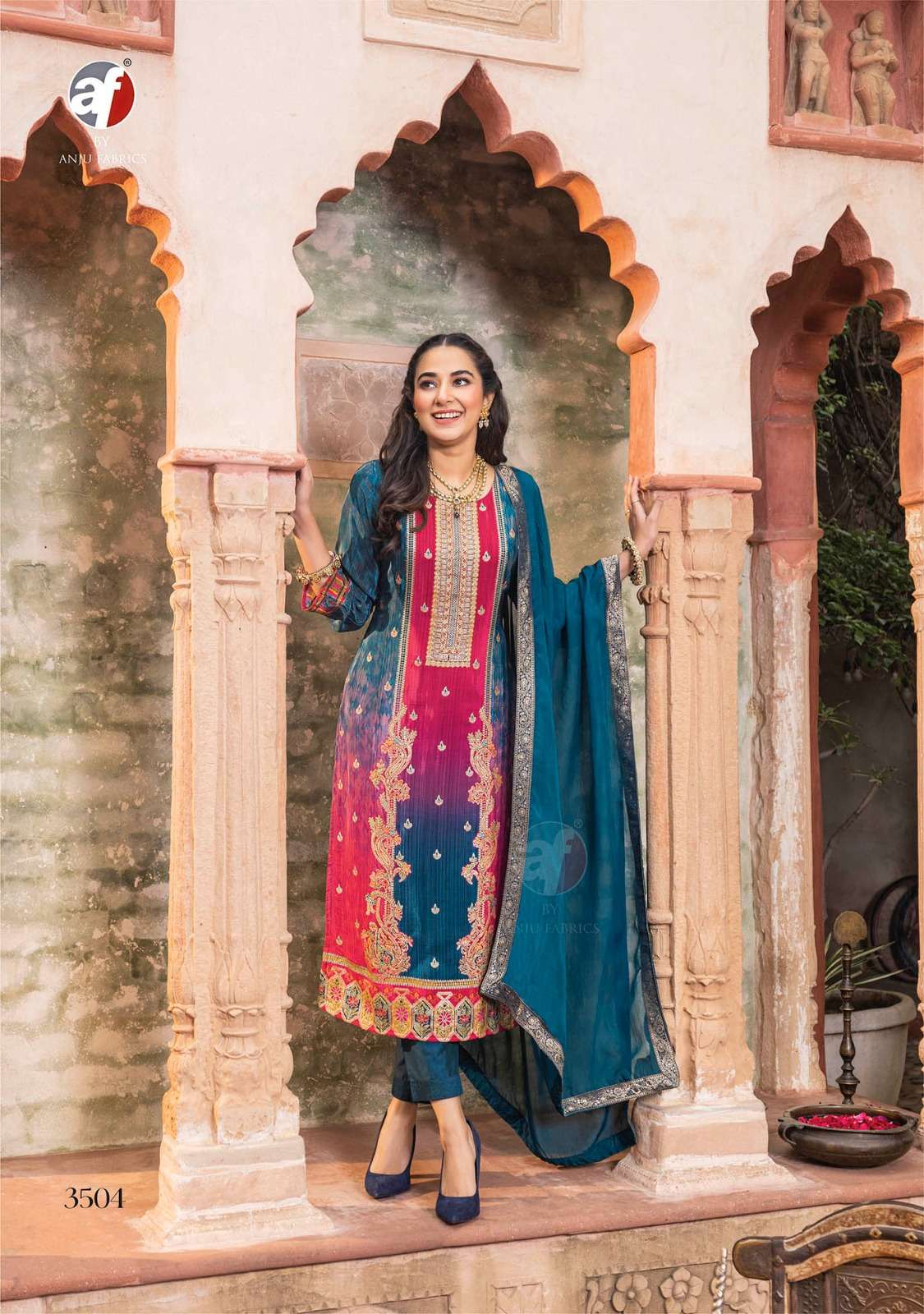 ANJU FABRIC  PRESENTS NEW CATALOUGE FIZA DESIGN NO-3504