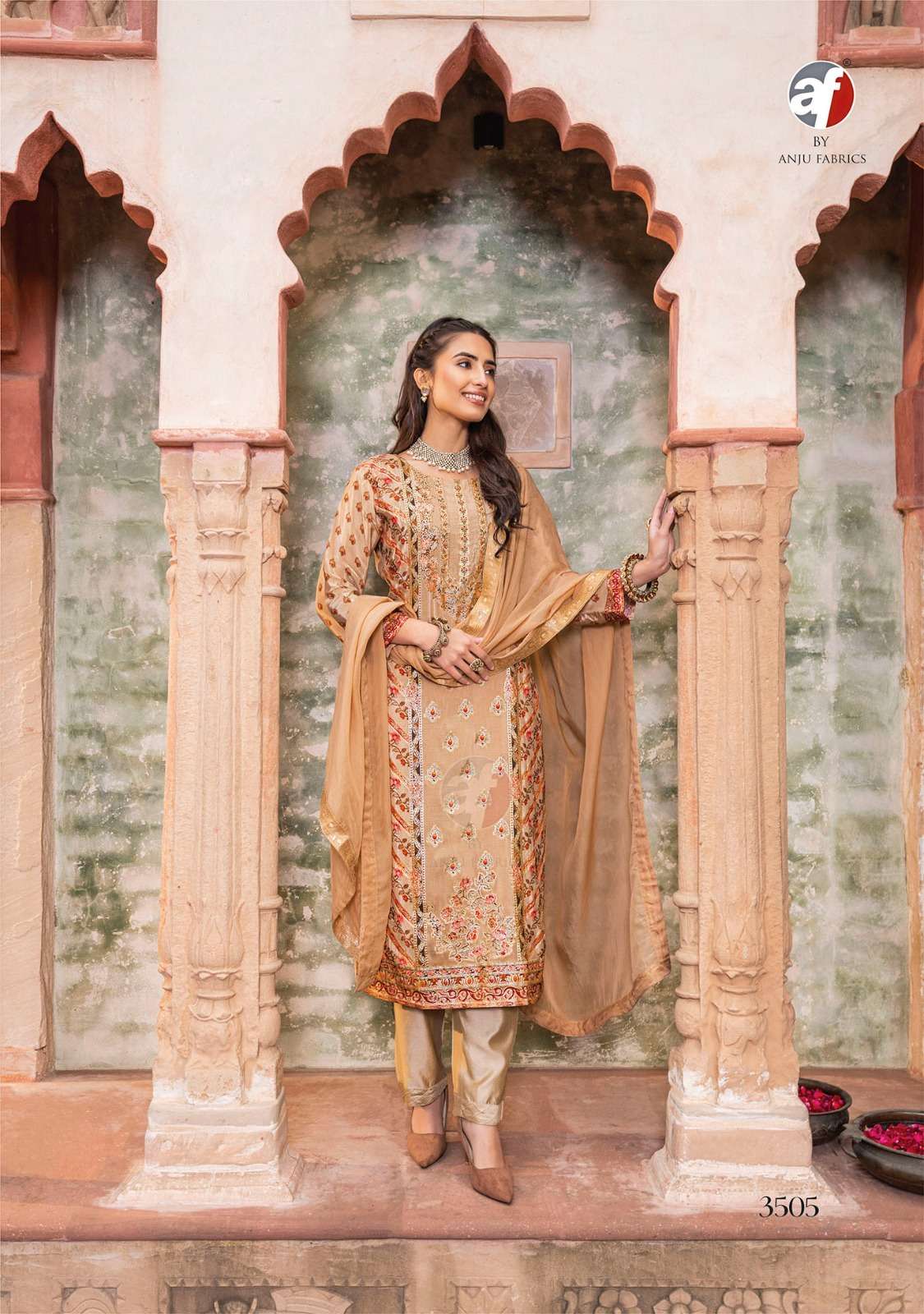 ANJU FABRIC  PRESENTS NEW CATALOUGE FIZA DESIGN NO-3505