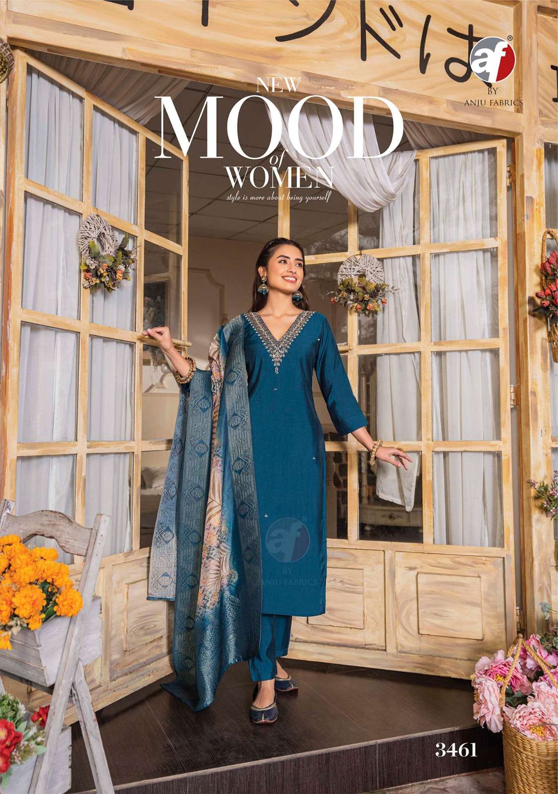 ANJU FABRIC PRESENTS NEW CATALOUGE SHARARAT VOL-5 DESIGN NO-3461