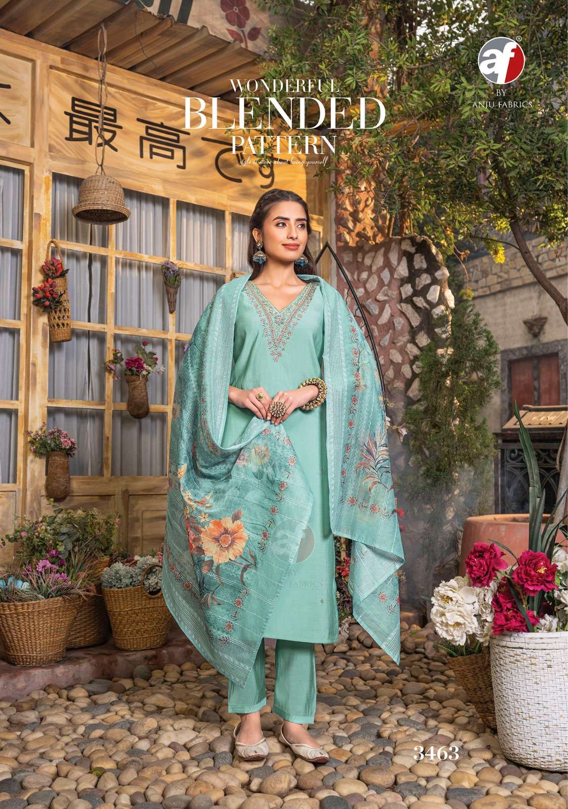 ANJU FABRIC PRESENTS NEW CATALOUGE SHARARAT VOL-5 DESIGN NO-3463
