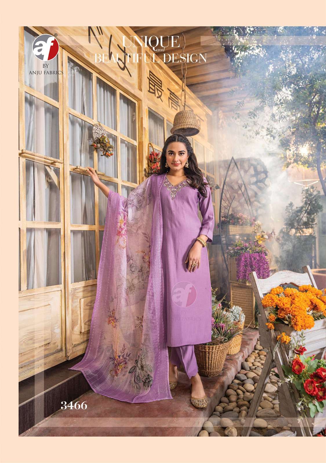 ANJU FABRIC PRESENTS NEW CATALOUGE SHARARAT VOL-5 DESIGN NO-3466