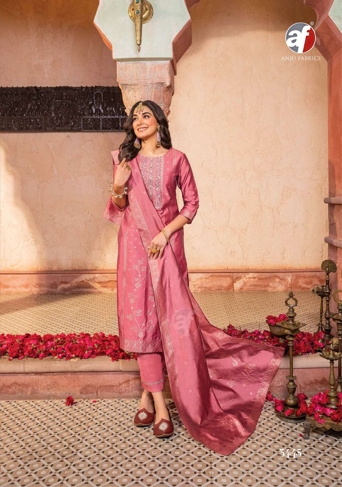 ANJU FABRIC PRESENTS NEW CATALOUGE SILK AFFAIR VOL-3 DESIGN NO-3445