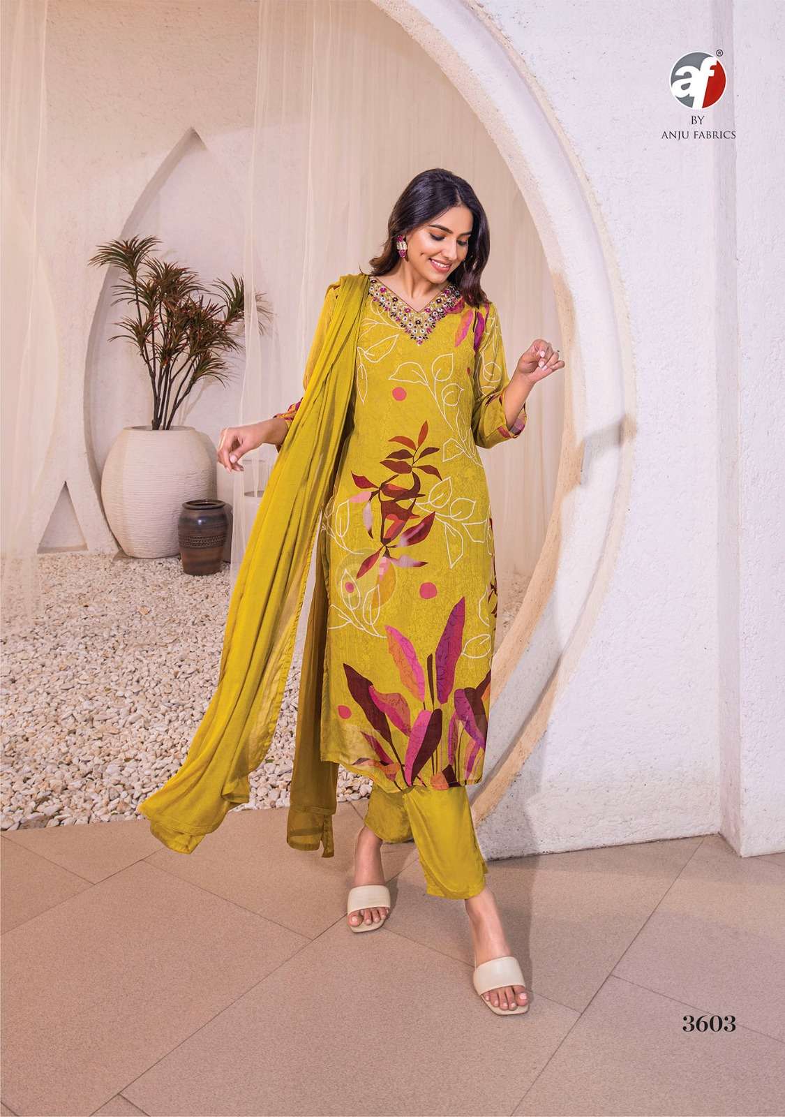 ANJU FABRICS PRESENTS NEW CATALOUGE NAZAR VOL-6 DESIGN NO-3603