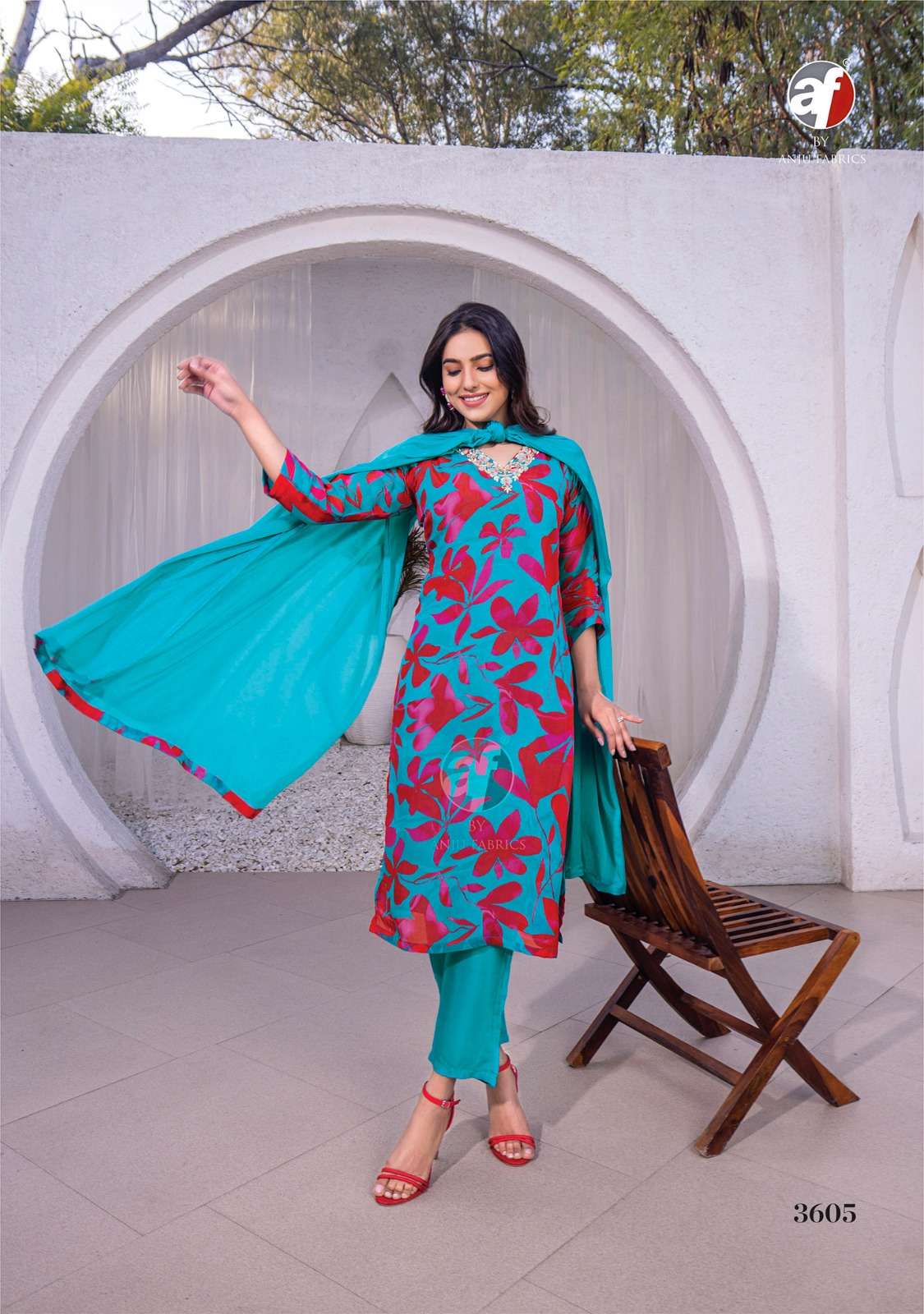 ANJU FABRICS PRESENTS NEW CATALOUGE NAZAR VOL-6 DESIGN NO-3605