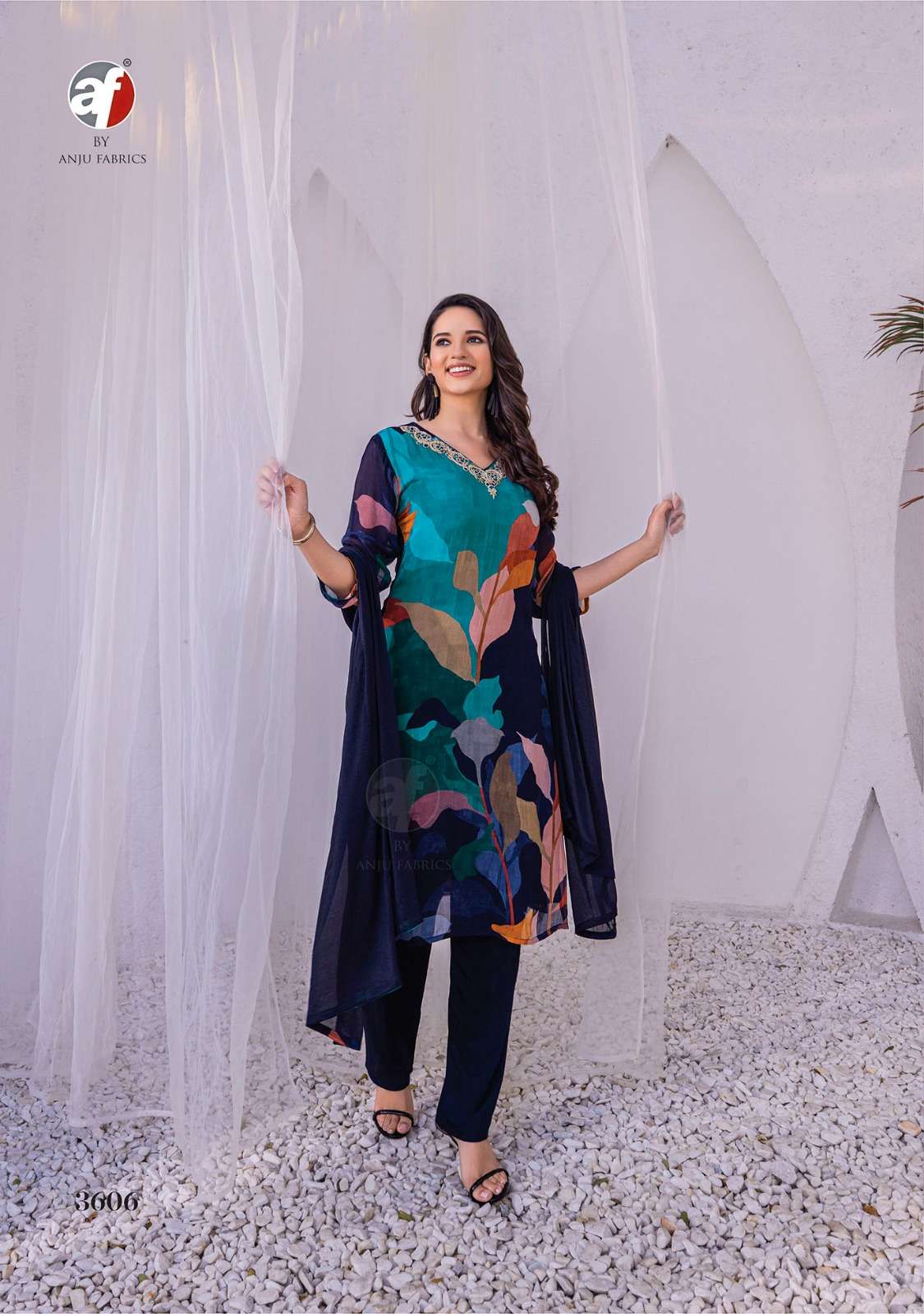 ANJU FABRICS PRESENTS NEW CATALOUGE NAZAR VOL-6 DESIGN NO-3606