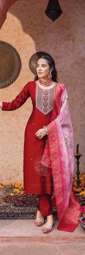 ANJU FABRICS PRESENTS NEW CATALOUGE SANGEET VOL-5 DESIGN NO-3496