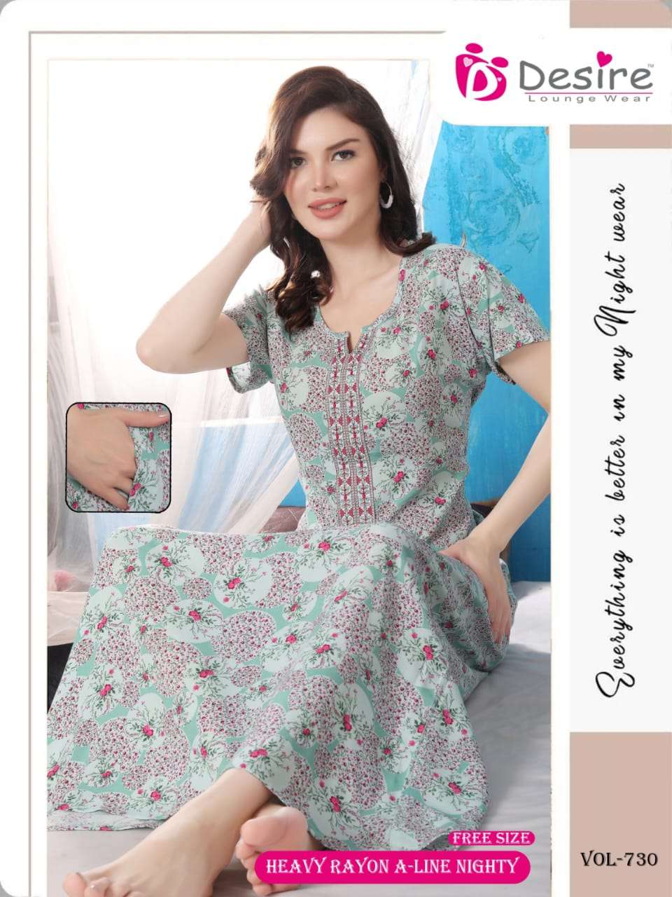 DESIRE PRESENTS NEW NIGHT WEAR CATALOUGE A-LINE NIGHTY 