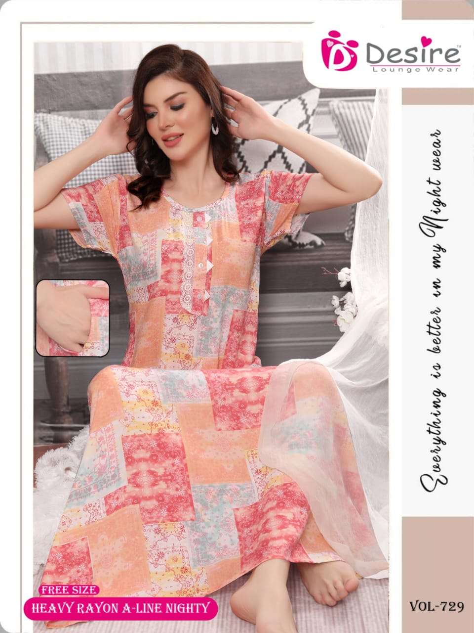 DESIRE PRESENTS NEW NIGHT WEAR CATALOUGE A-LINE NIGHTY 