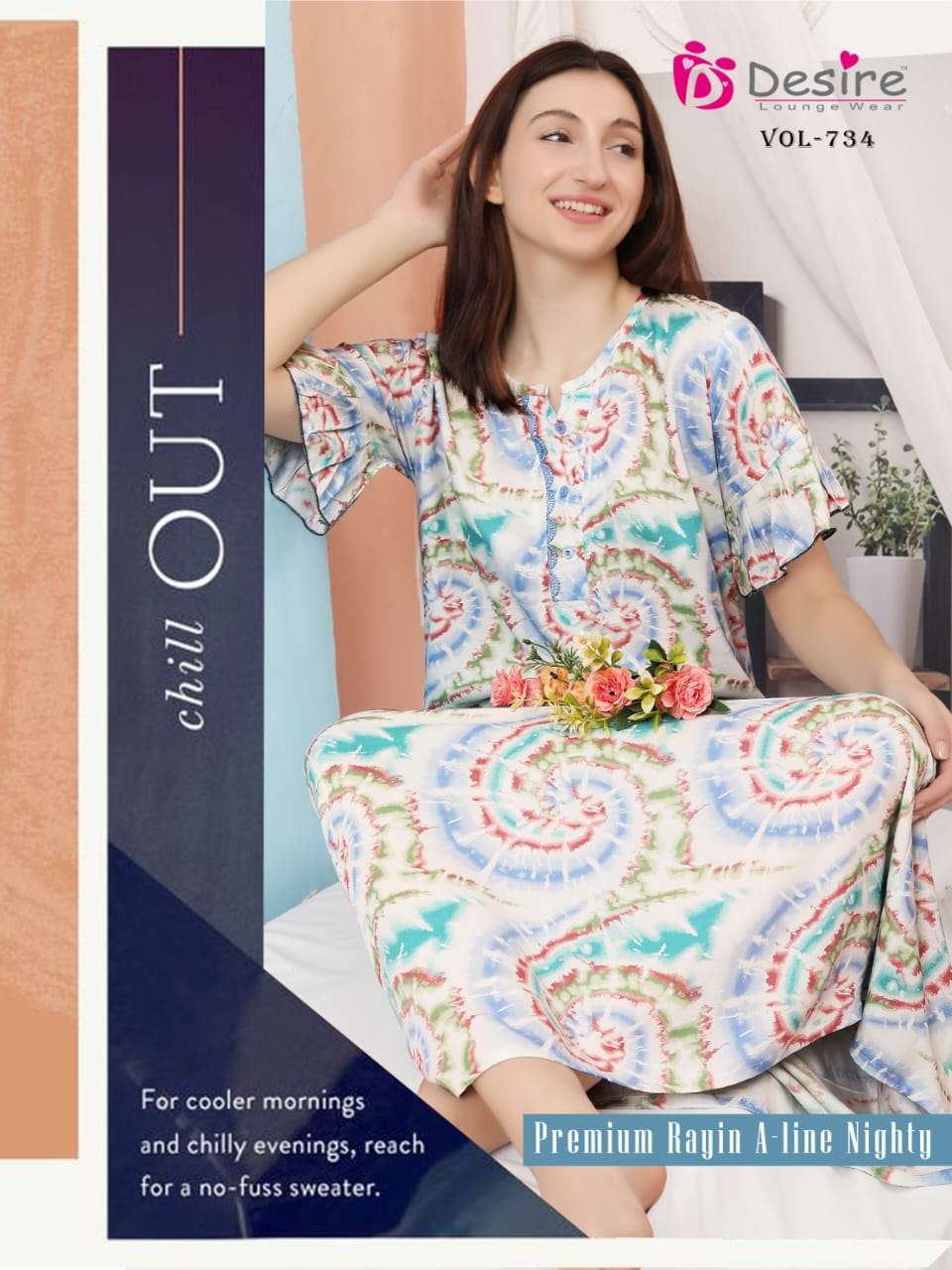 DESIRE PRESENTS NEW NIGHT WEAR CATALOUGE A-LINE NIGHTY 