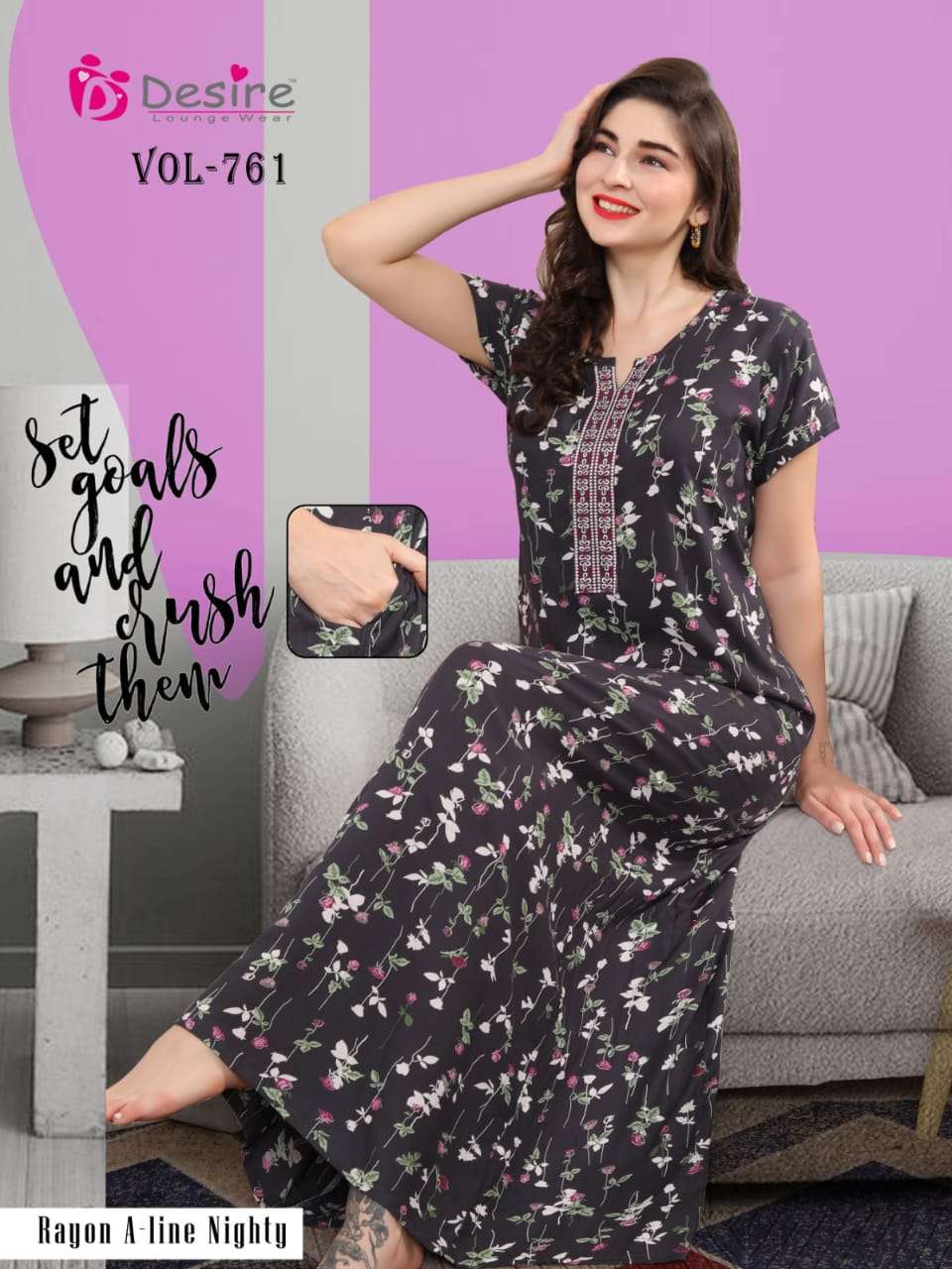 Buy White Printed Cotton Night Dress Online at Rs.593 | Libas