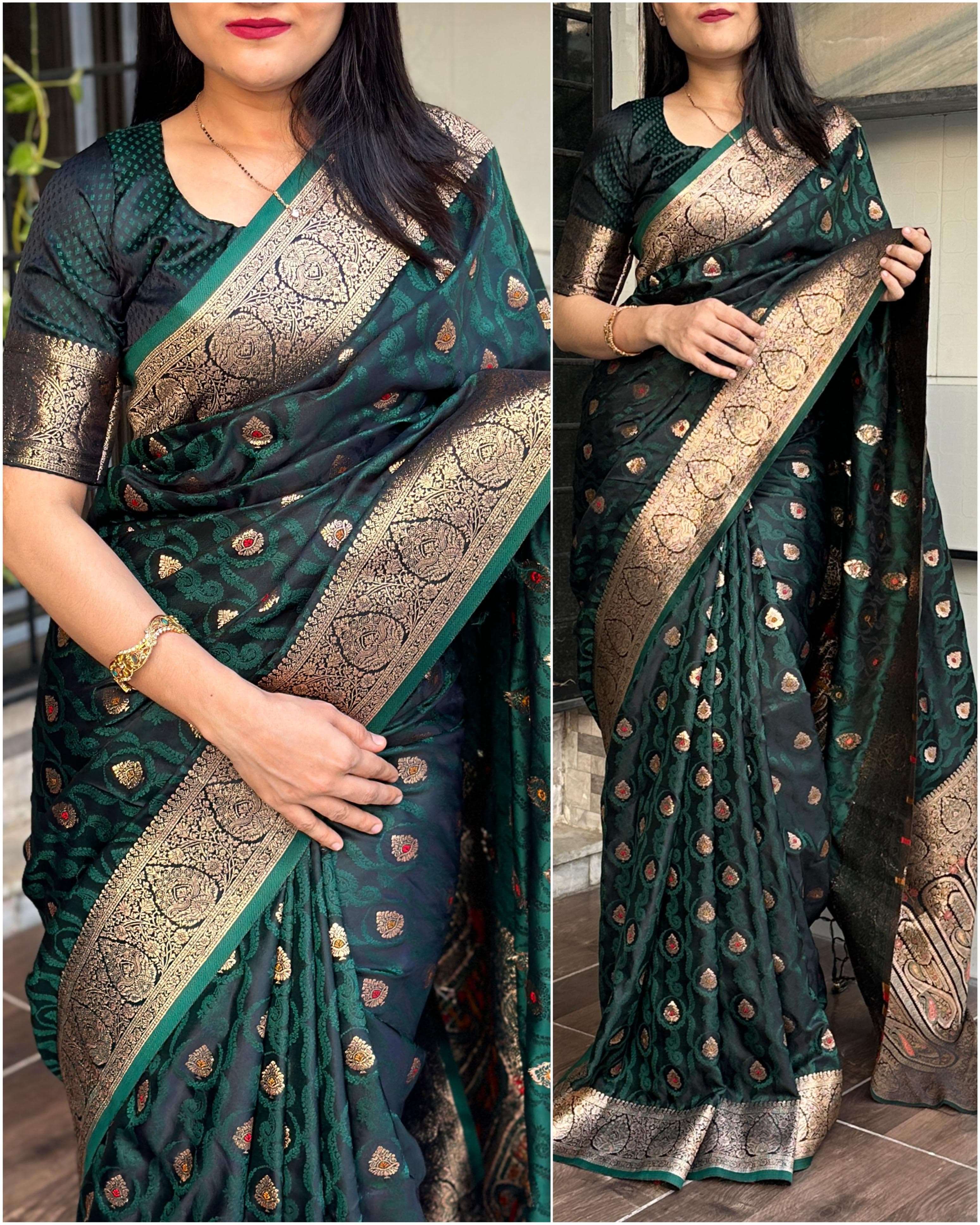 LUCACCI DESIGNER PRESENTS NEW CATALOUGE PRAKRUTI COLOUR B.GREEN