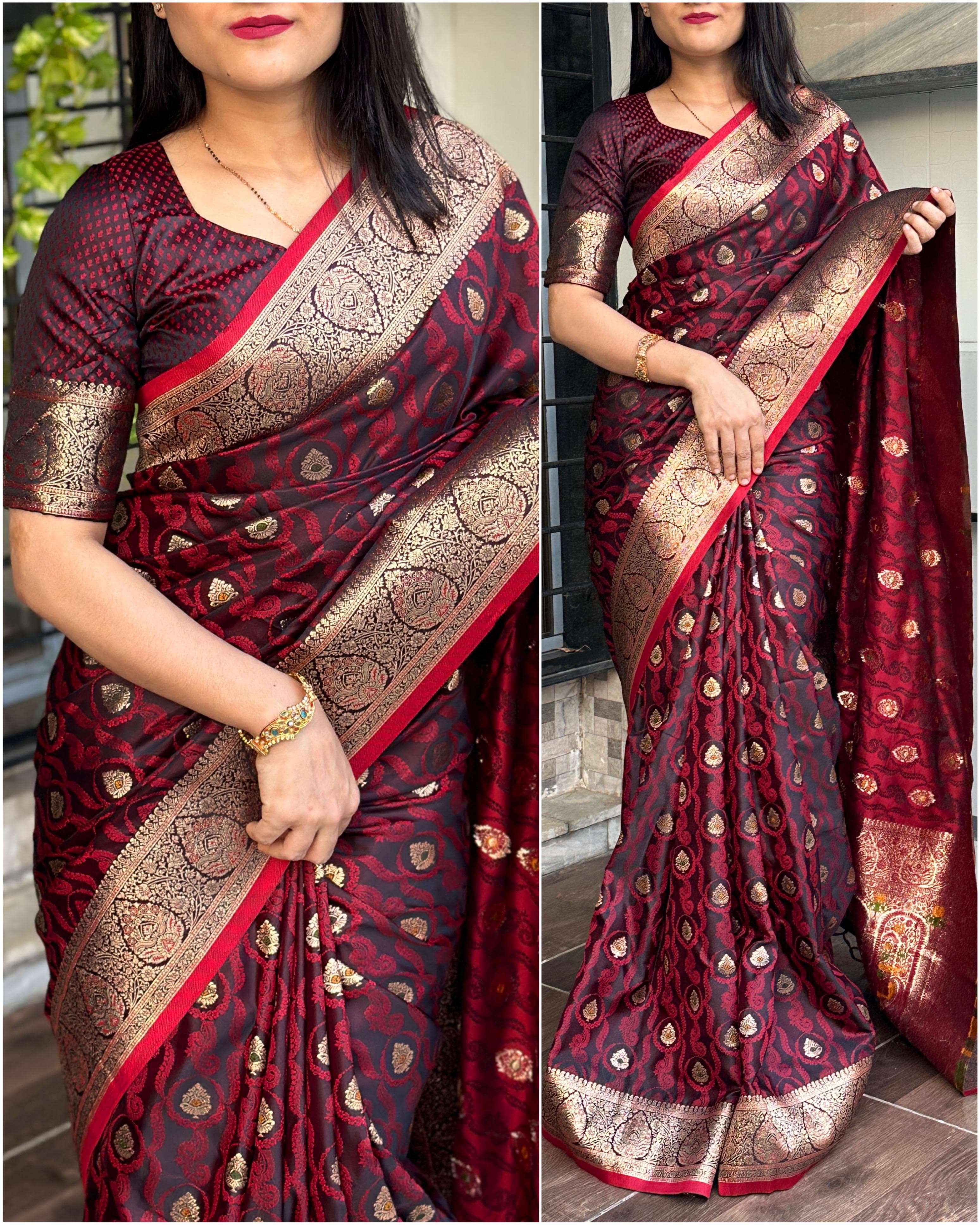 LUCACCI DESIGNER PRESENTS NEW CATALOUGE PRAKRUTI COLOUR MAROON 